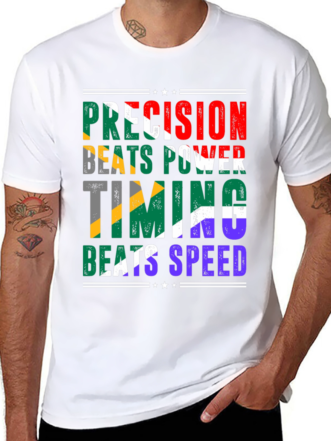 Precision Beats Power T-Shirt - Unique Design