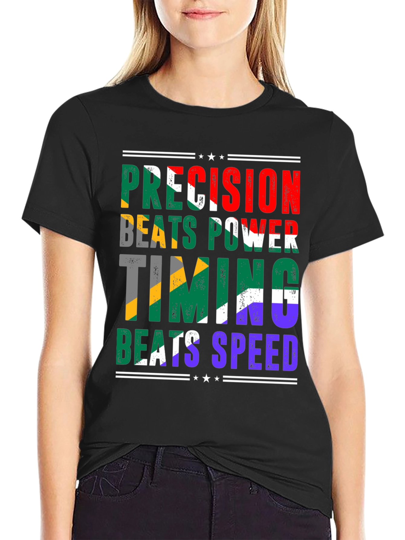 Precision Beats Power T-Shirt - Unique Design