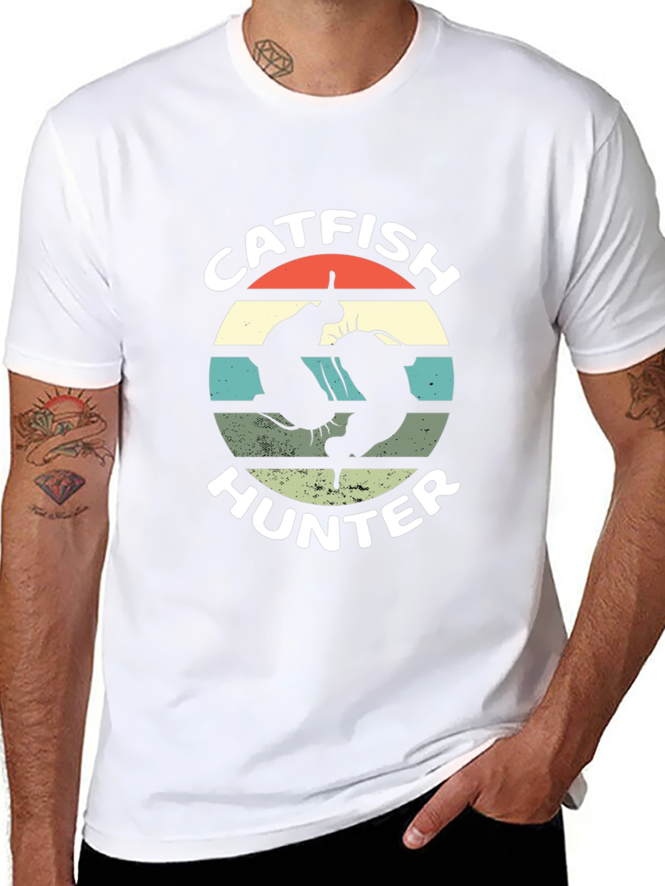 Catfish Hunter Black Graphic T-Shirt