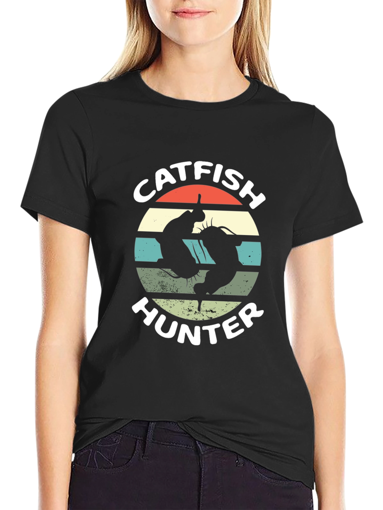 Catfish Hunter Black Graphic T-Shirt