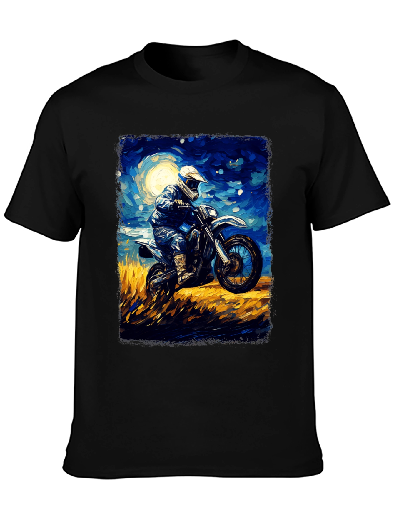 Motorcycle Rider Art Graphic T-Shirt