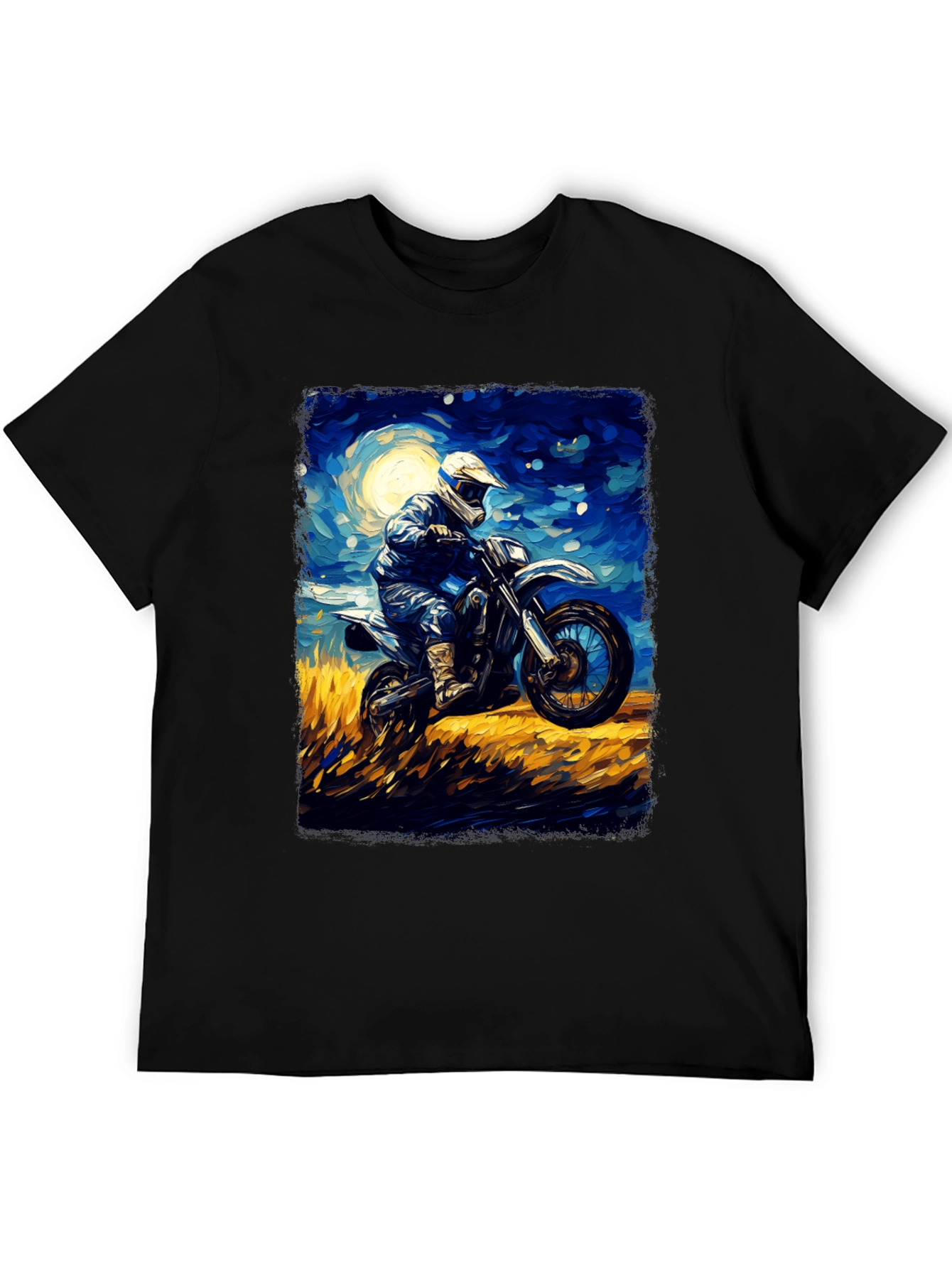 Motorcycle Rider Art Graphic T-Shirt
