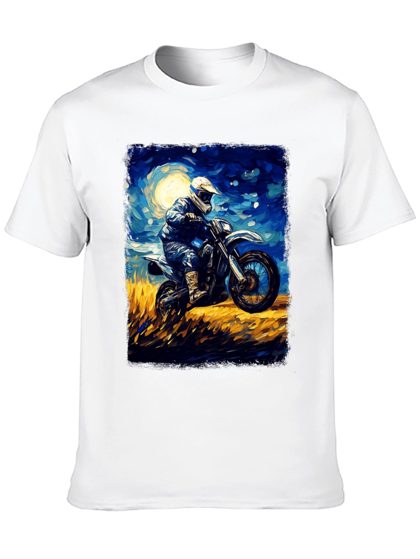 Motorcycle Rider Art Graphic T-Shirt