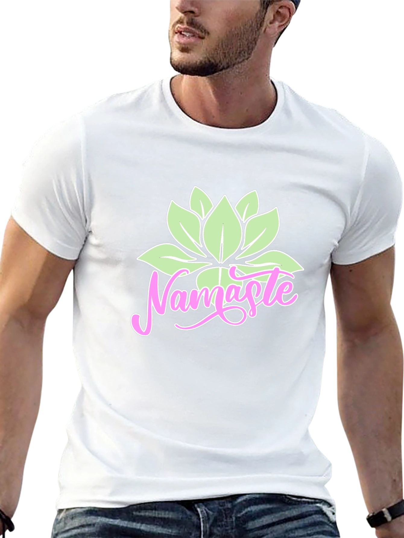 Namaste Lotus Graphic T-Shirt - Black