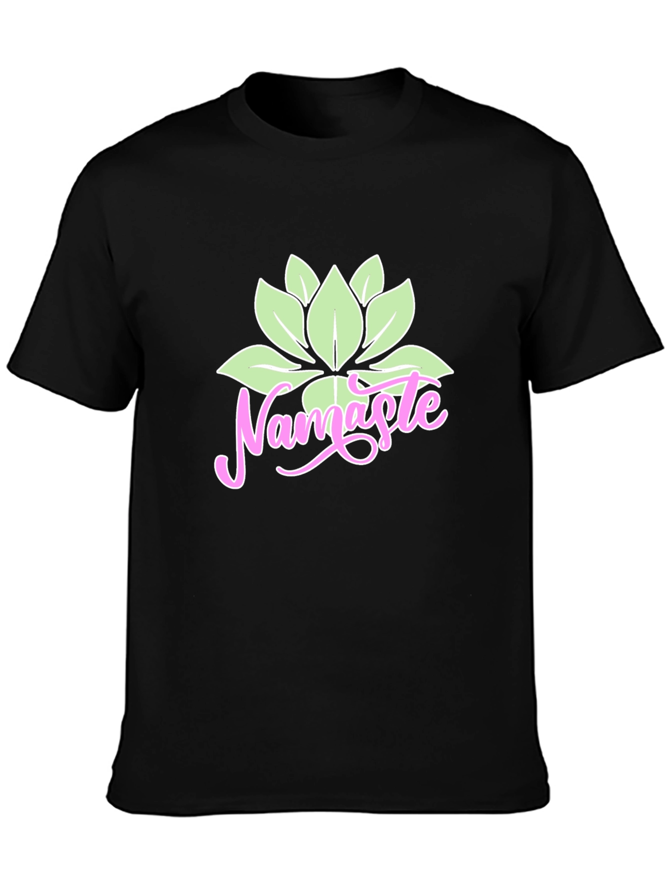 Namaste Lotus Graphic T-Shirt - Black