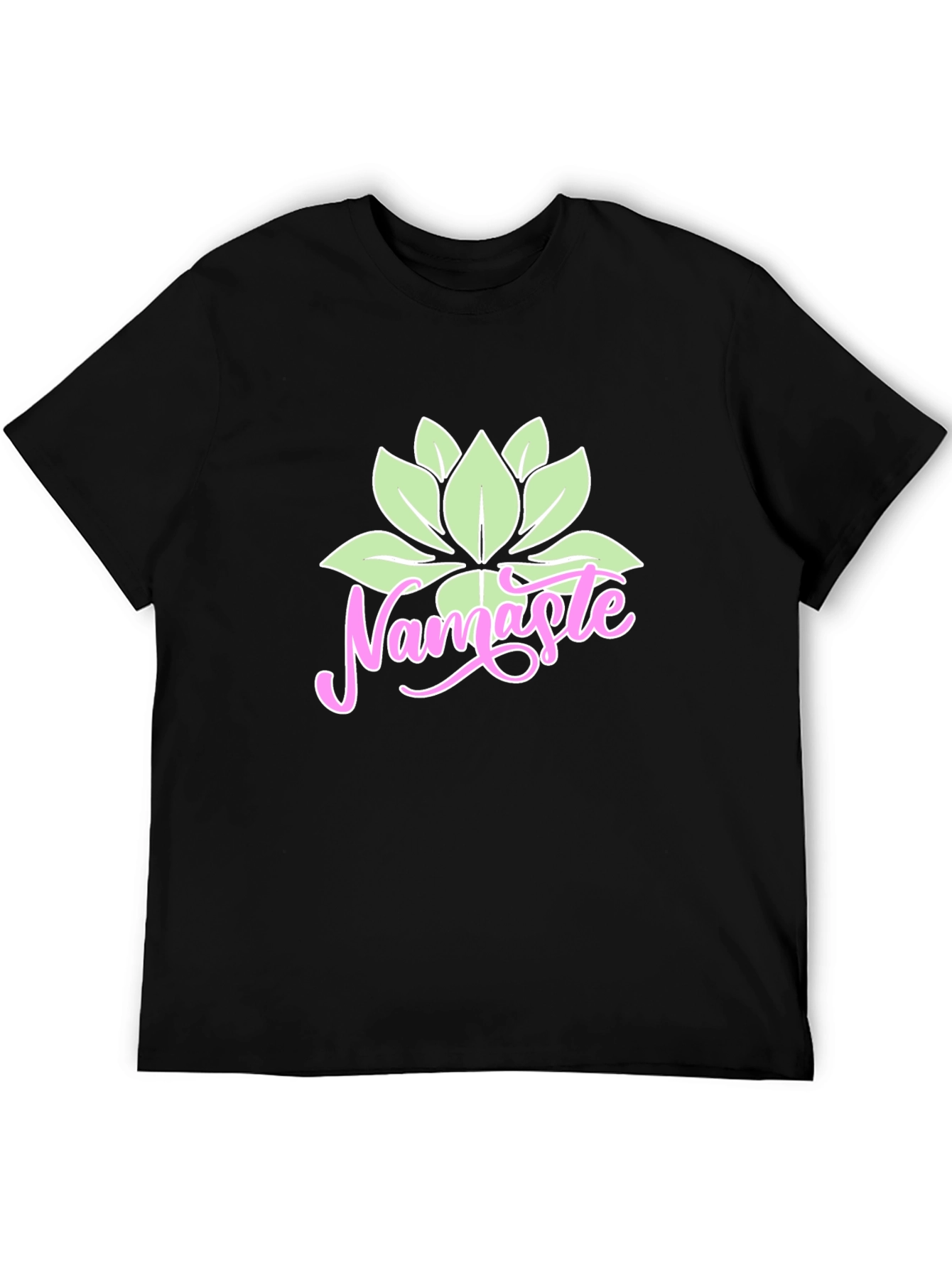 Namaste Lotus Graphic T-Shirt - Black