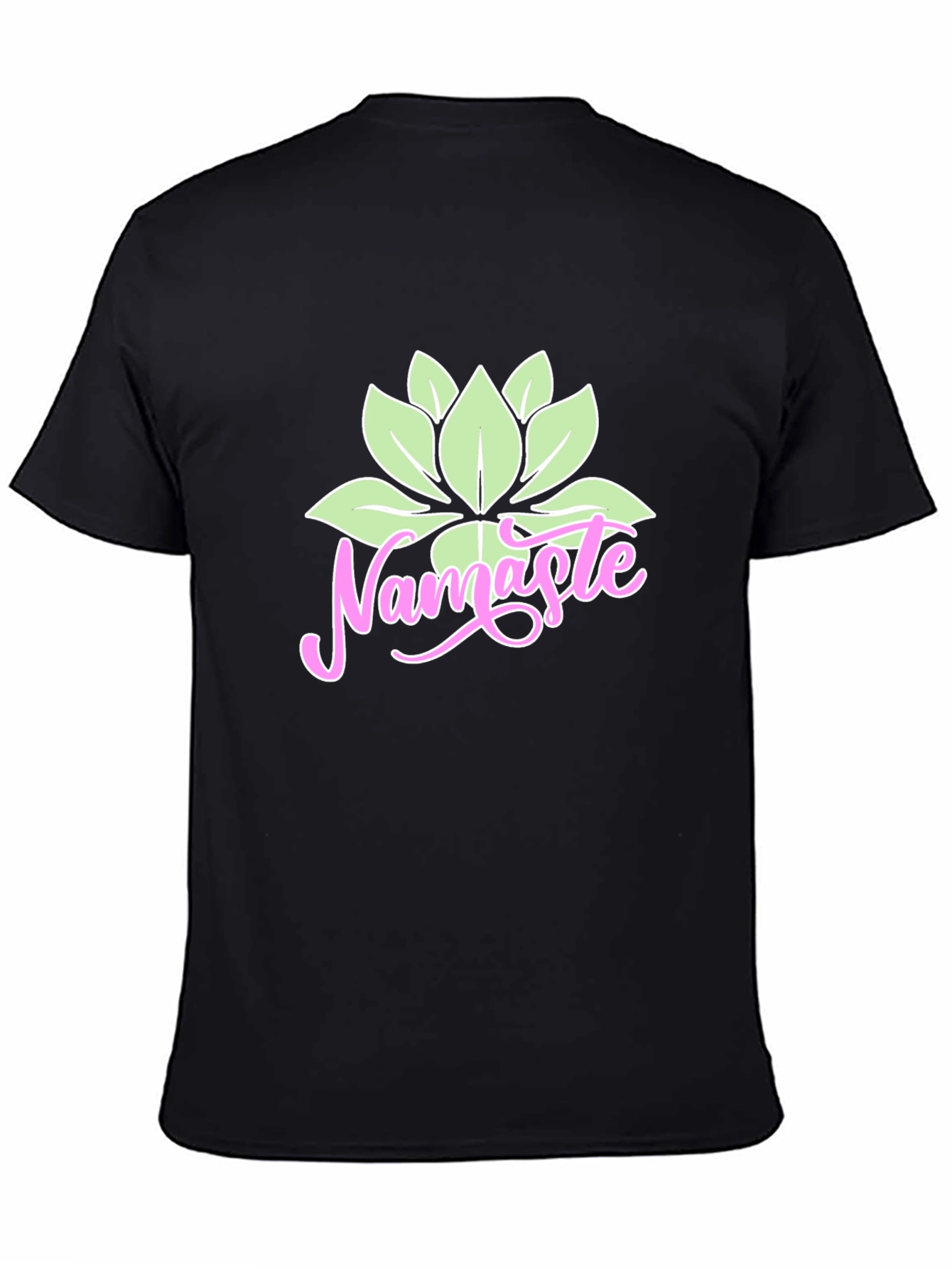 Namaste Lotus Graphic T-Shirt - Black