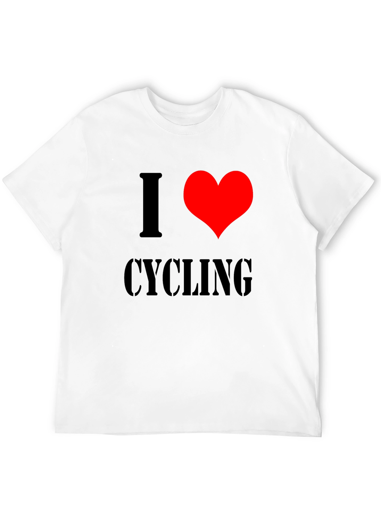 I Love Cycling Black T-Shirt