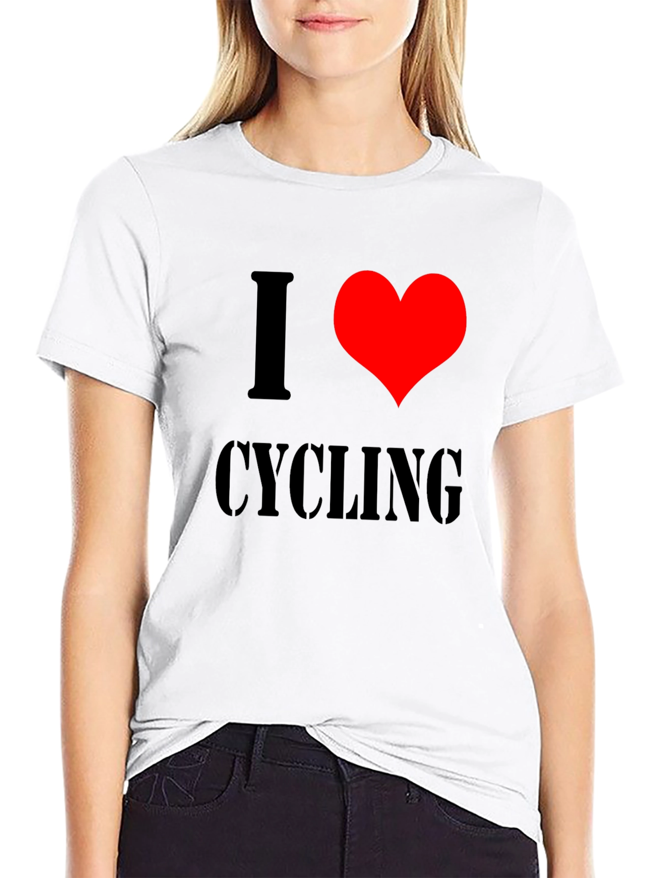 I Love Cycling Black T-Shirt