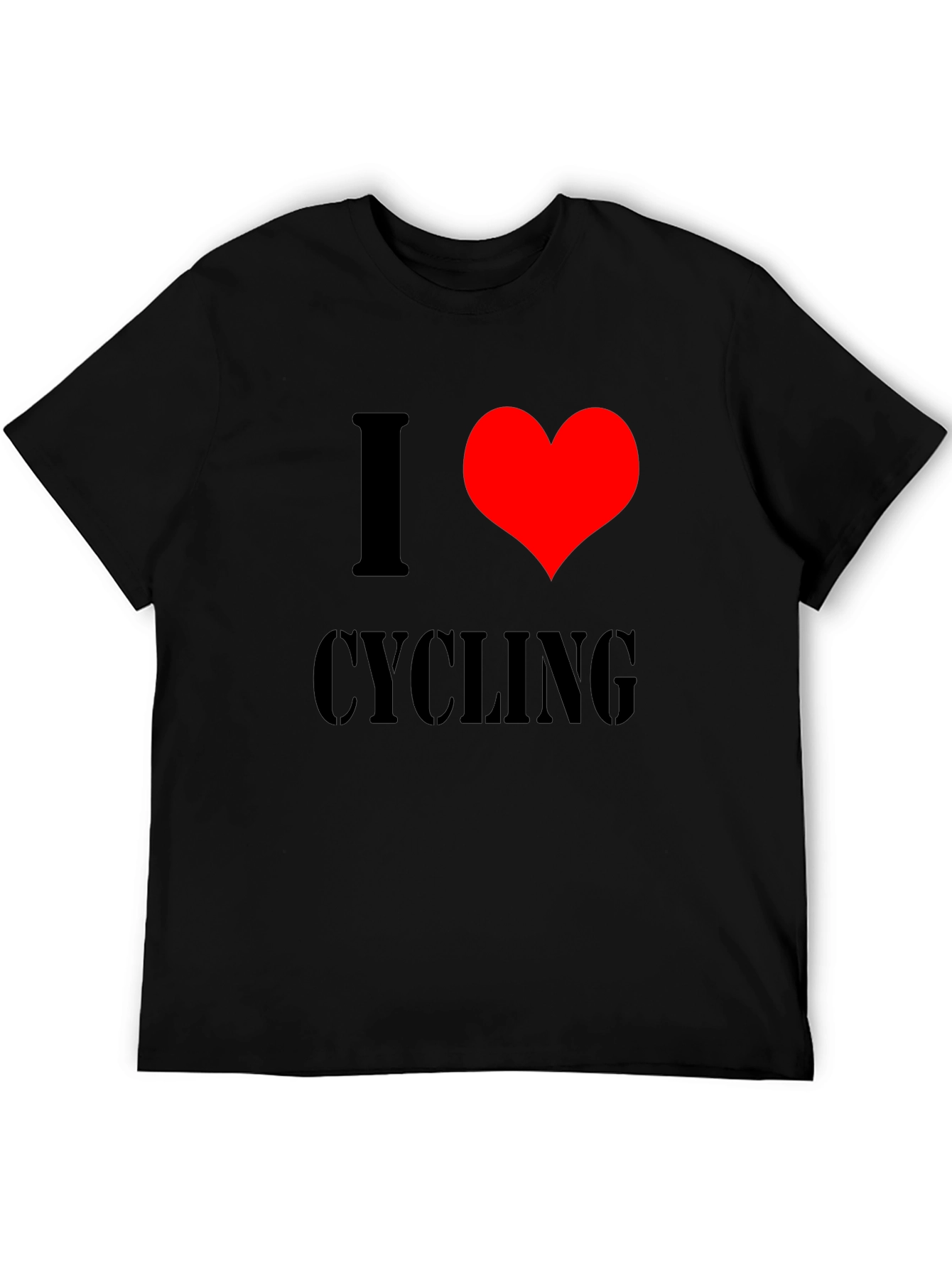 I Love Cycling Black T-Shirt