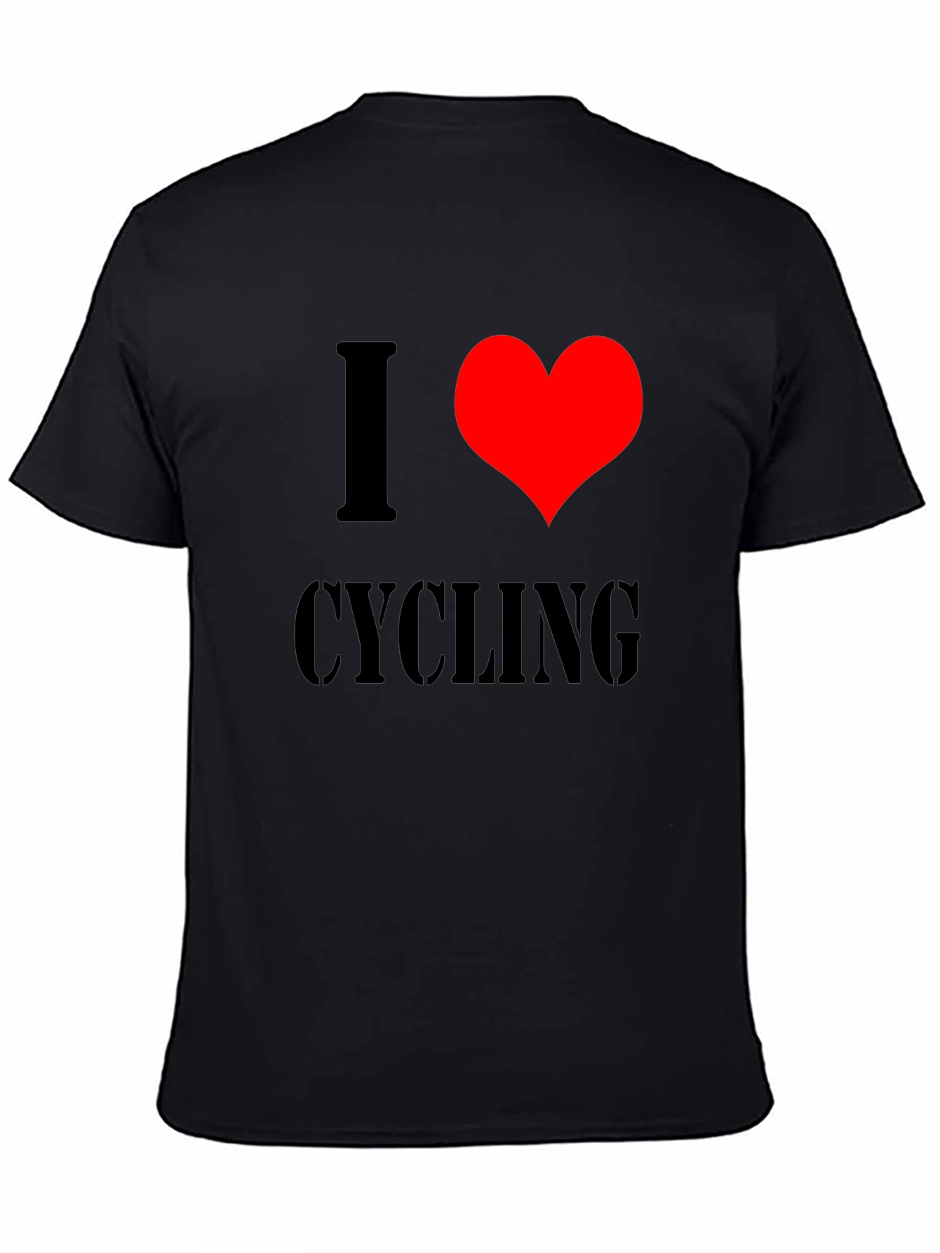 I Love Cycling Black T-Shirt