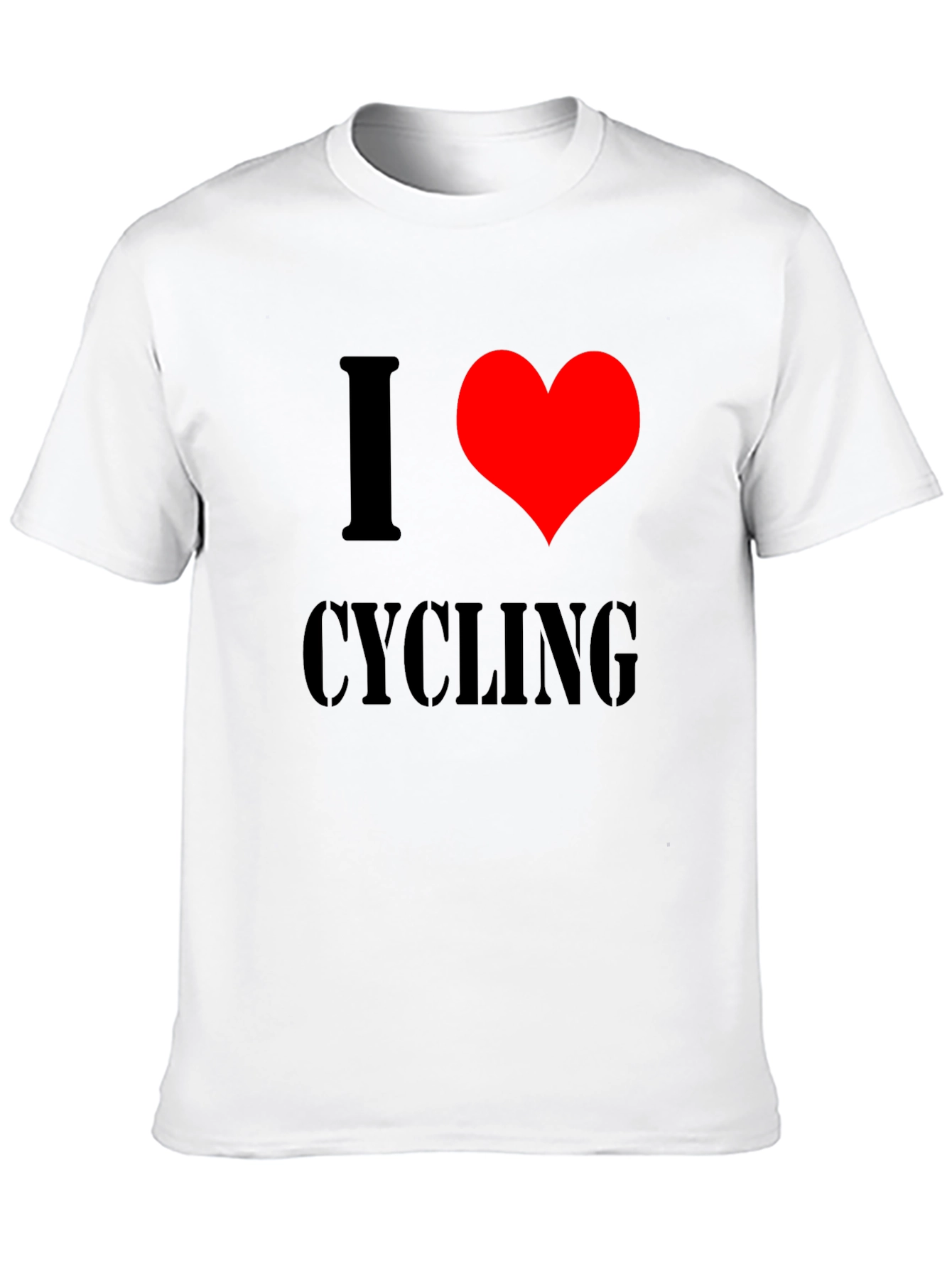 I Love Cycling Black T-Shirt