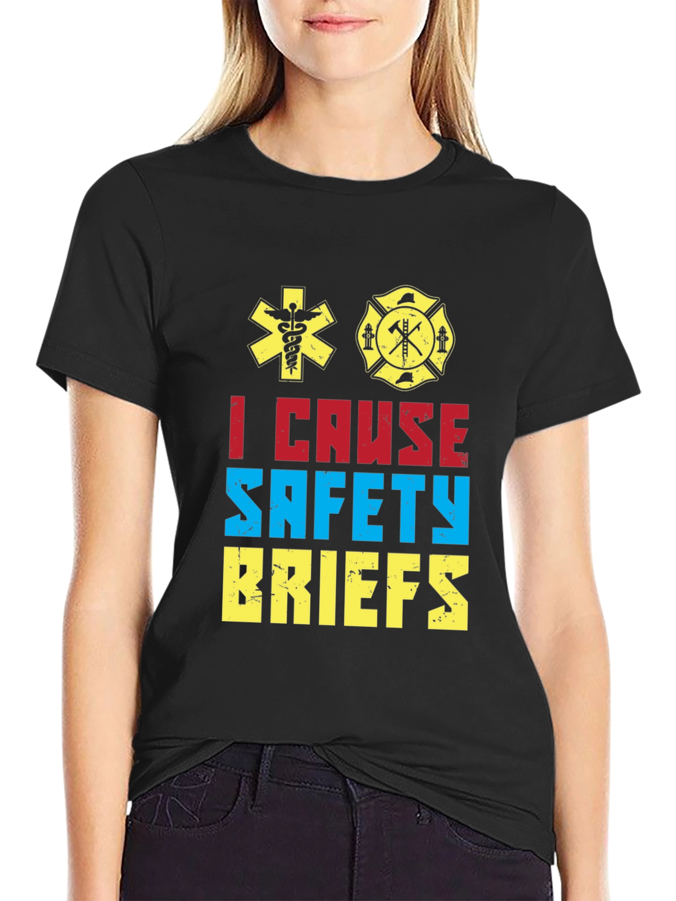 I Cause Safety Briefs Graphic T-Shirt