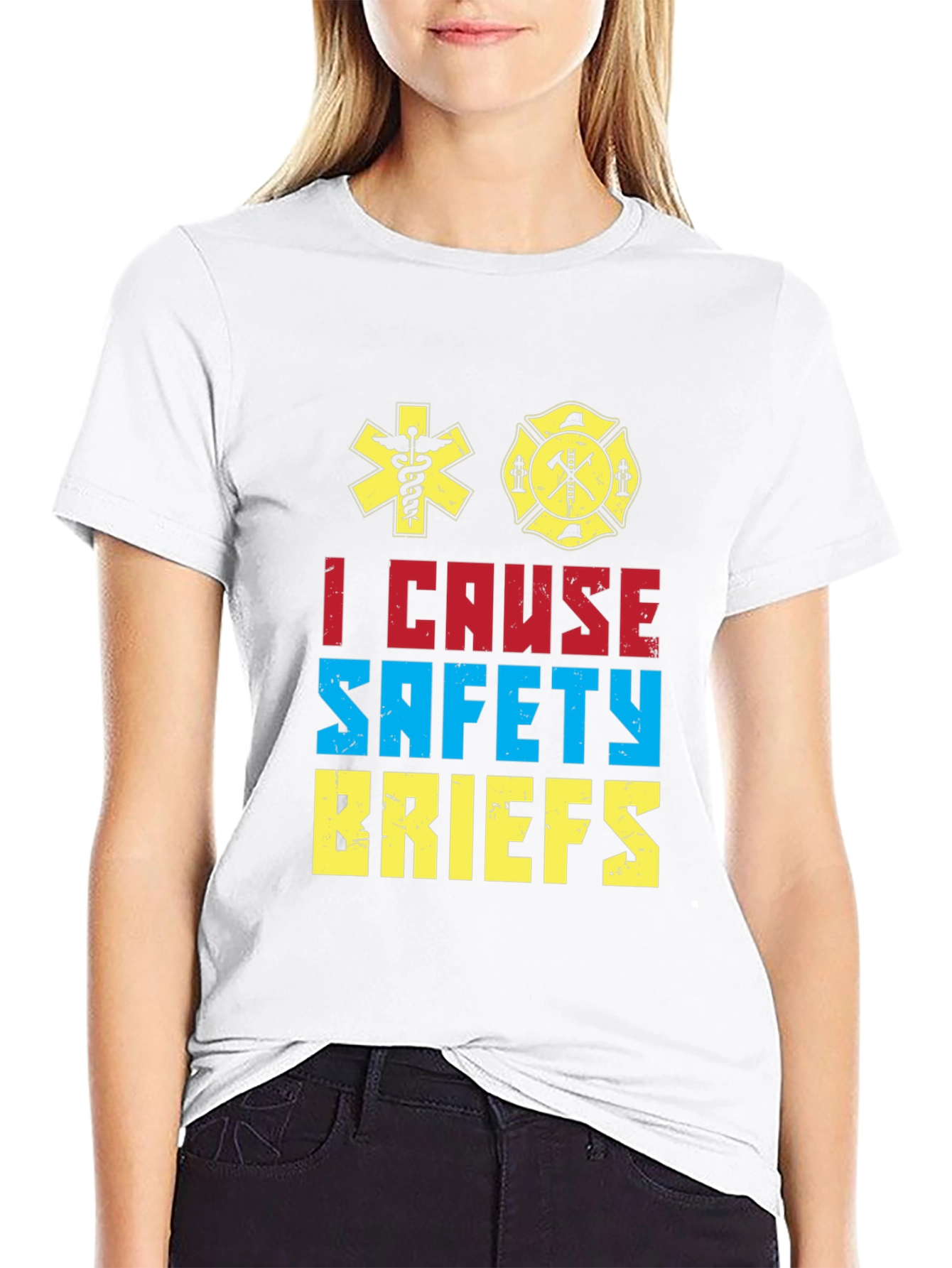 I Cause Safety Briefs Graphic T-Shirt