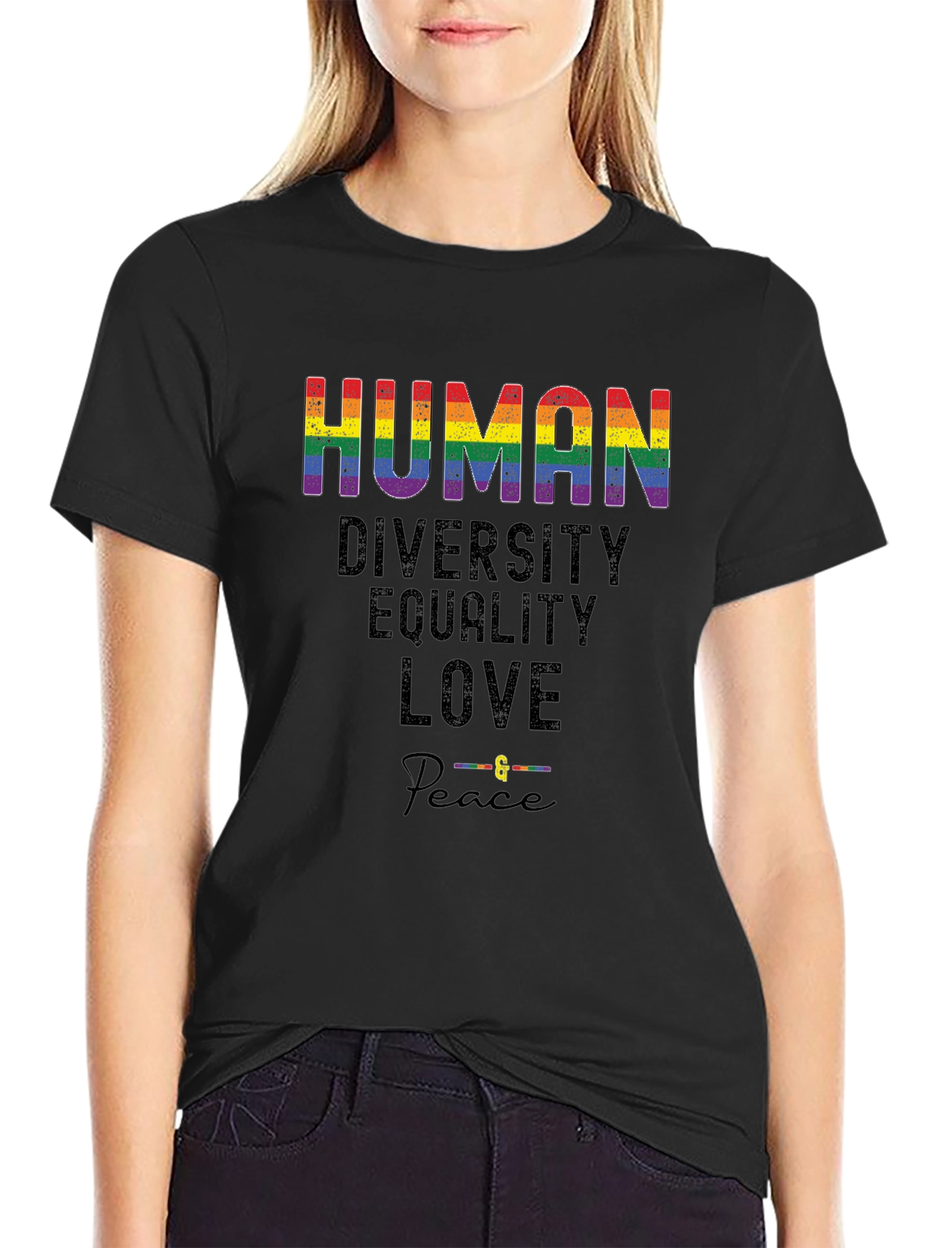 Human Diversity Equality Love & Peace T-Shirt