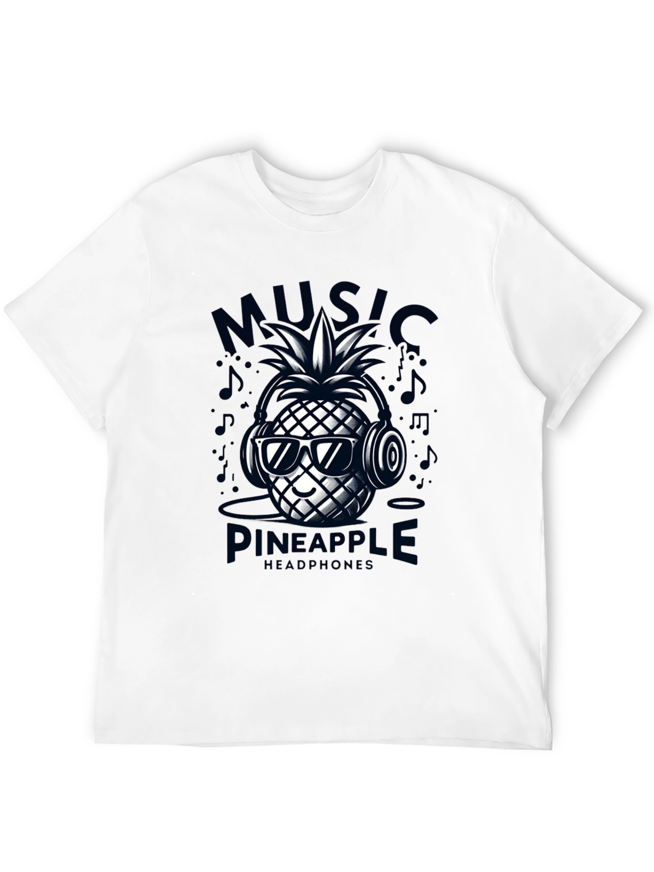 Music Pineapple Headphones T-Shirt