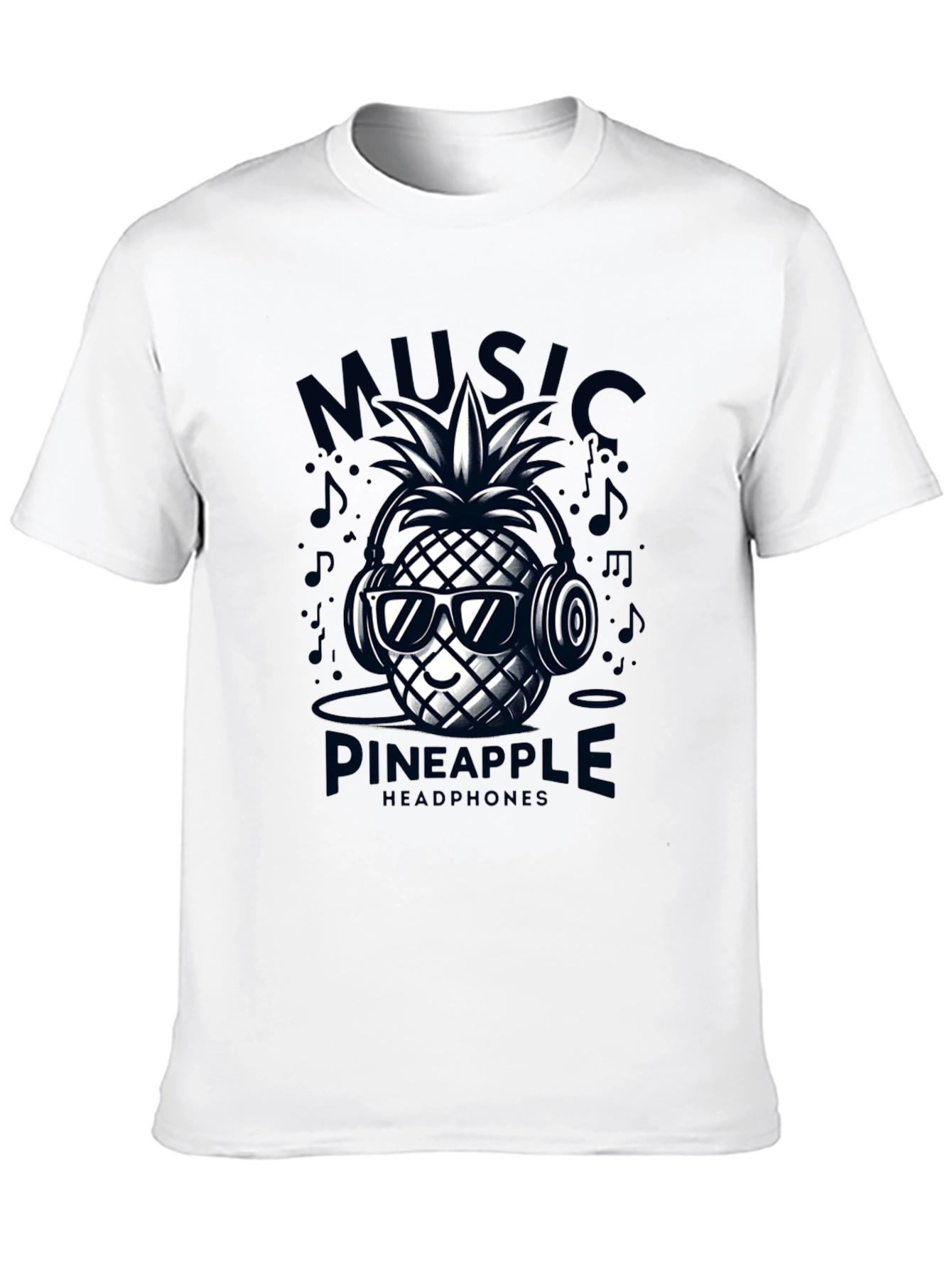 Music Pineapple Headphones T-Shirt