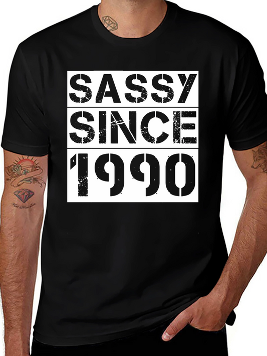 Sassy Since 1990 Graphic Tee - Black