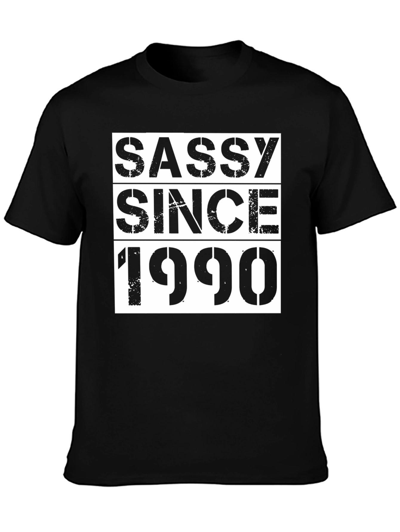 Sassy Since 1990 Graphic Tee - Black