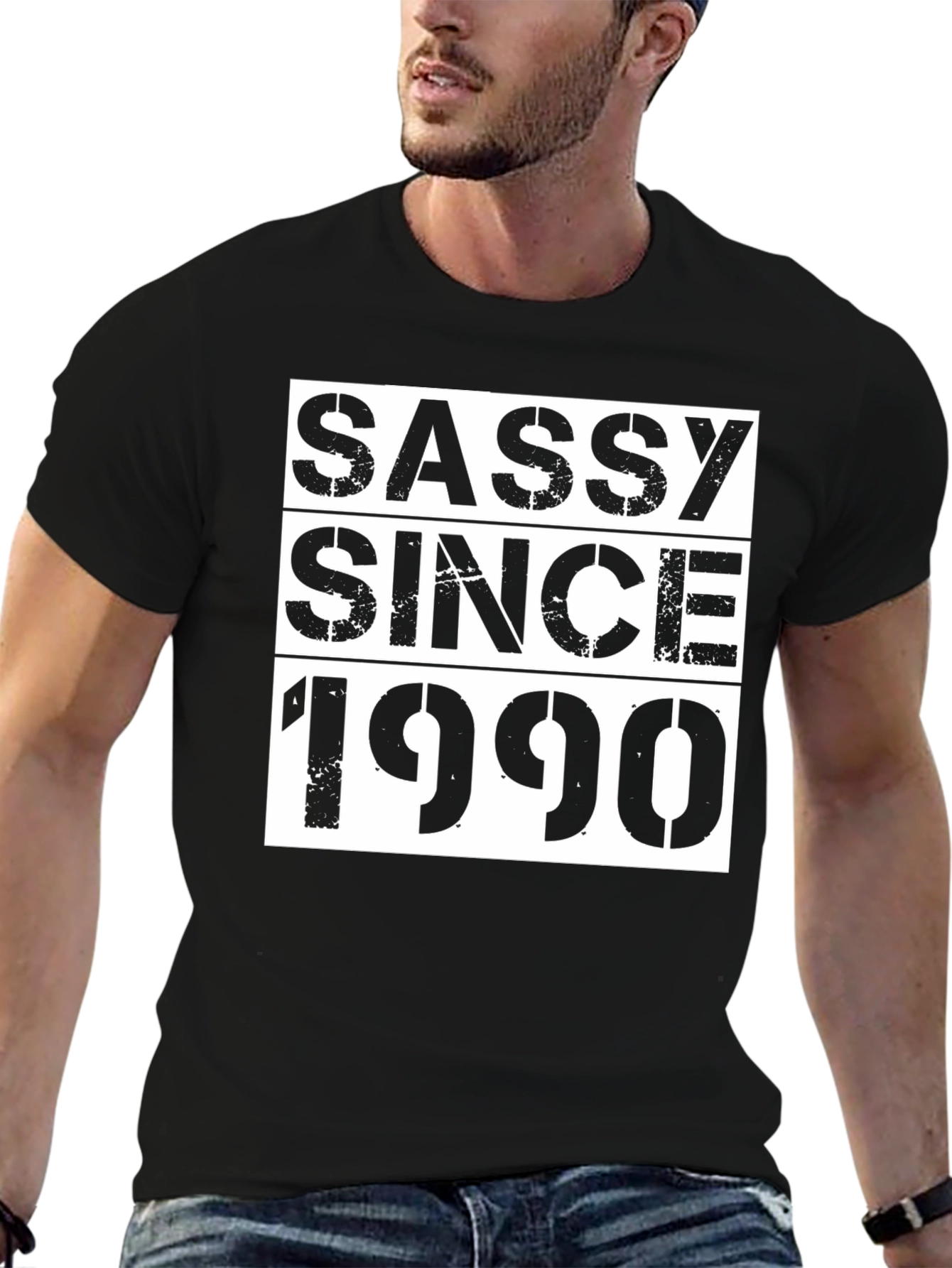 Sassy Since 1990 Graphic Tee - Black