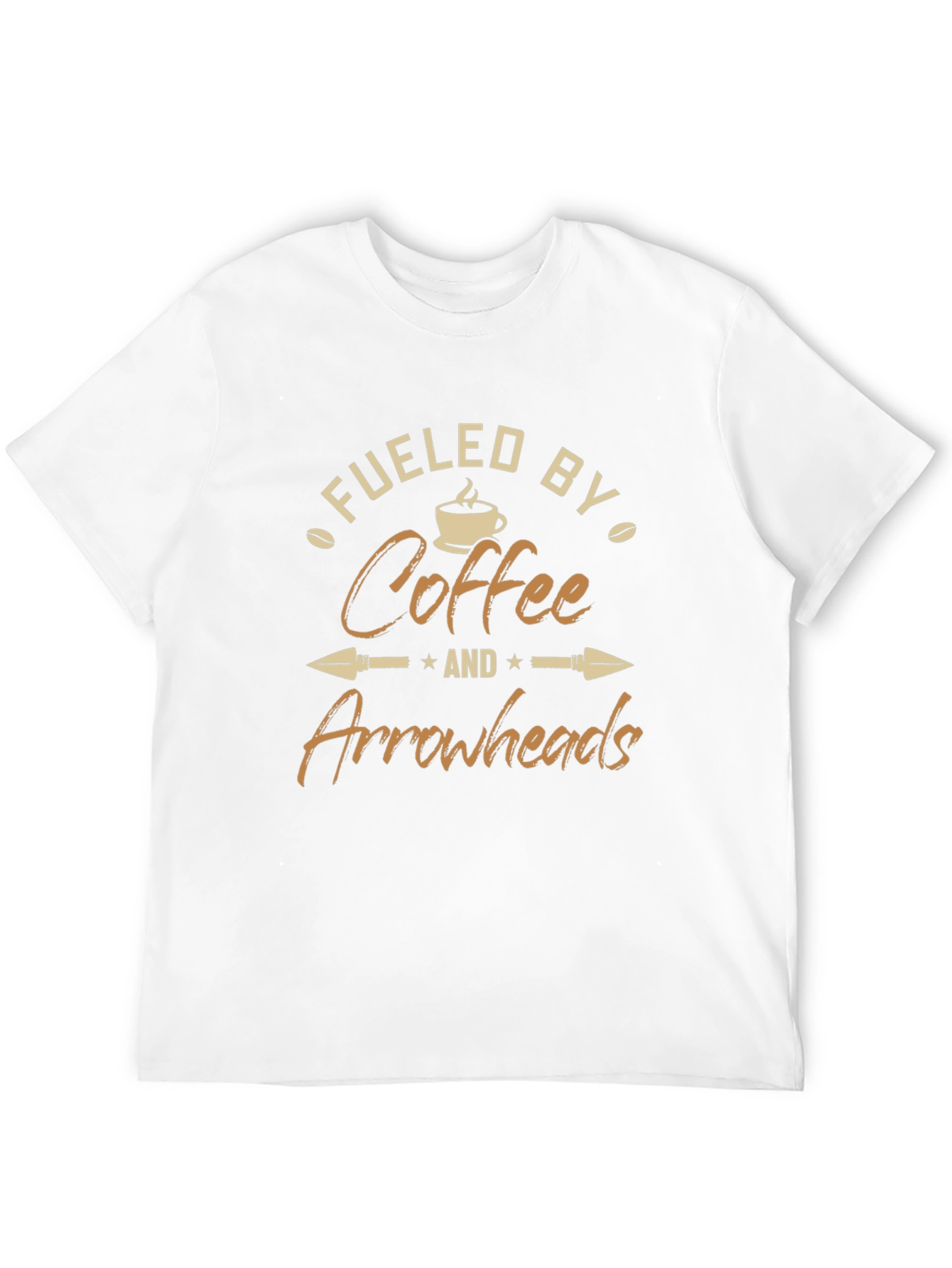 Fueled By Coffee and Arrowheads Black T-Shirt