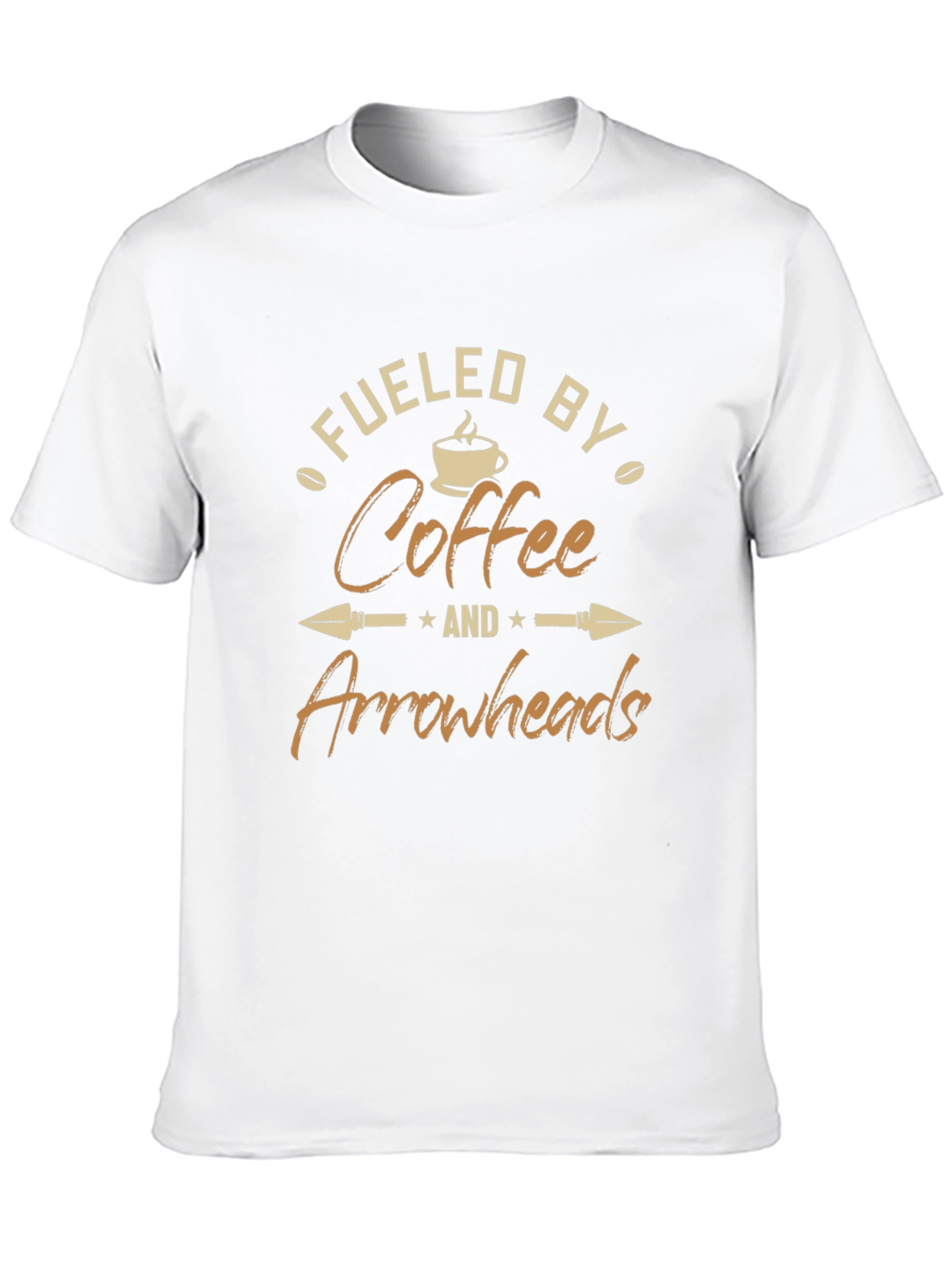 Fueled By Coffee and Arrowheads Black T-Shirt