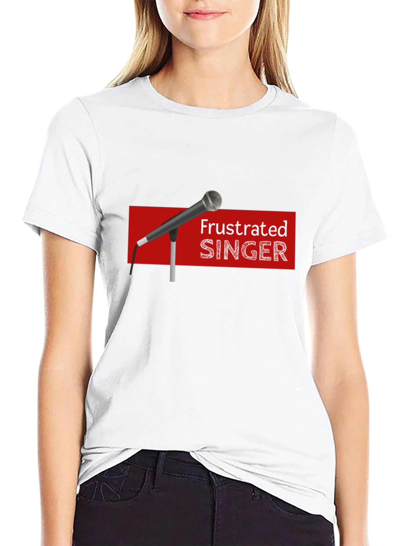 Frustrated Singer Black Graphic Tee