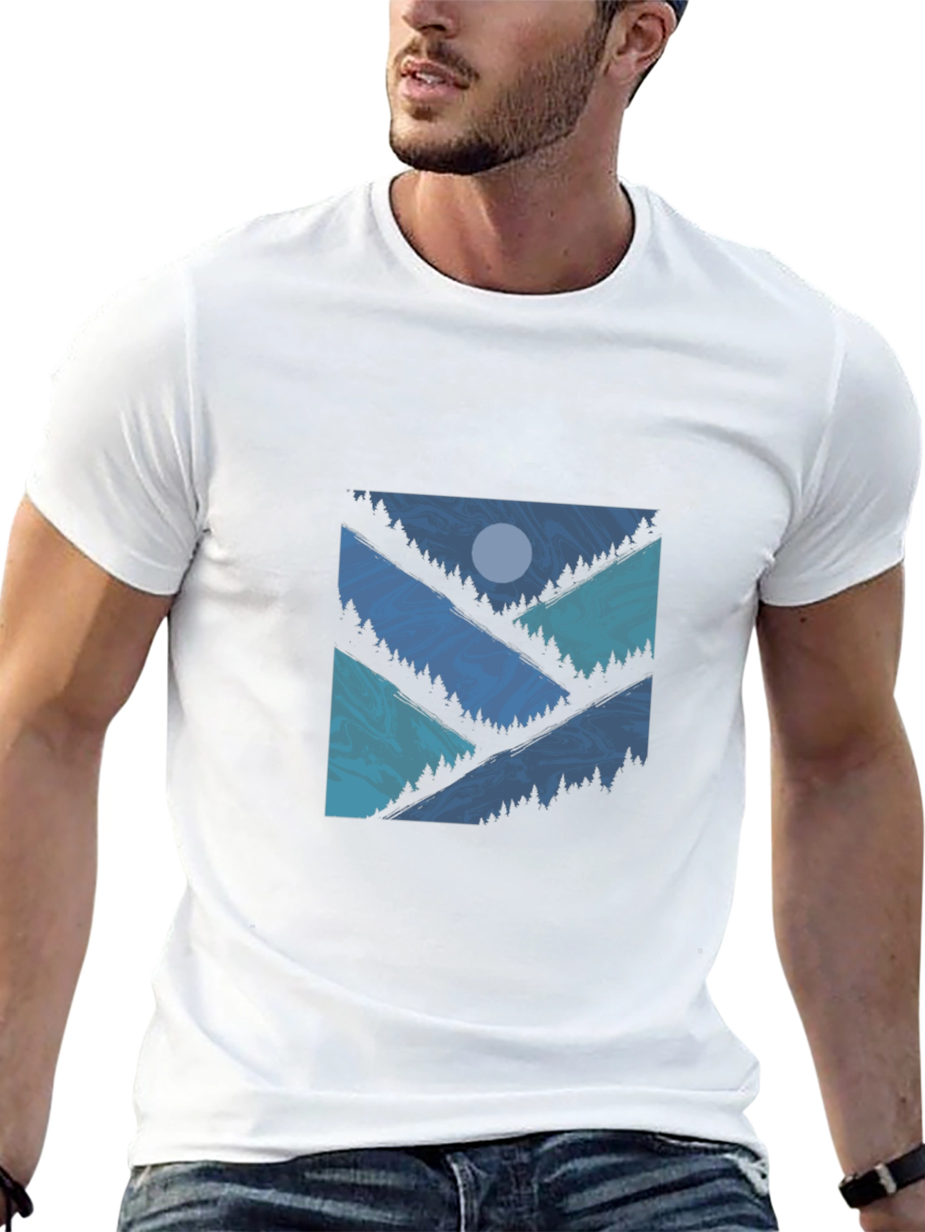 Geometric Mountainscape T-Shirt