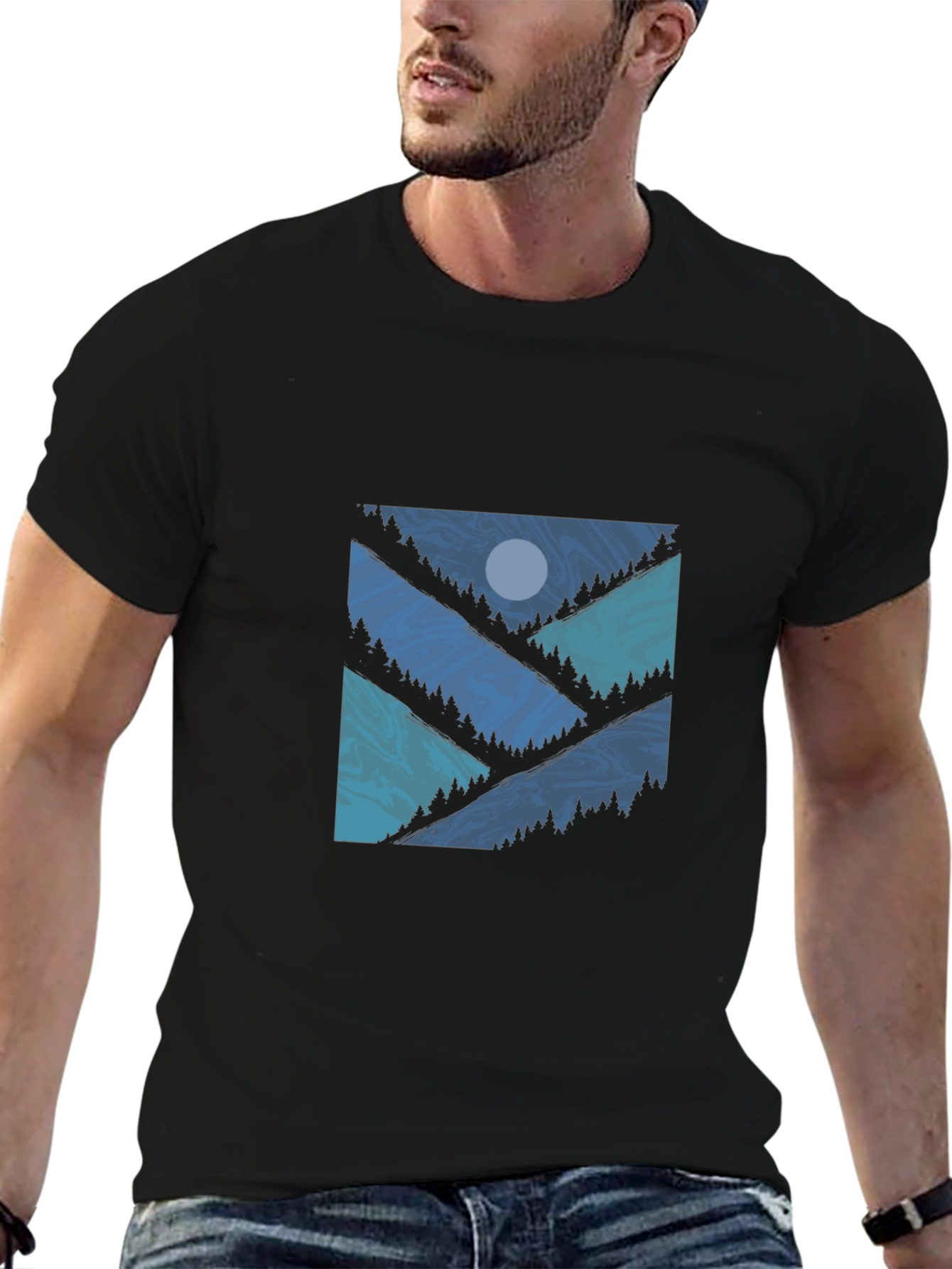 Geometric Mountainscape T-Shirt