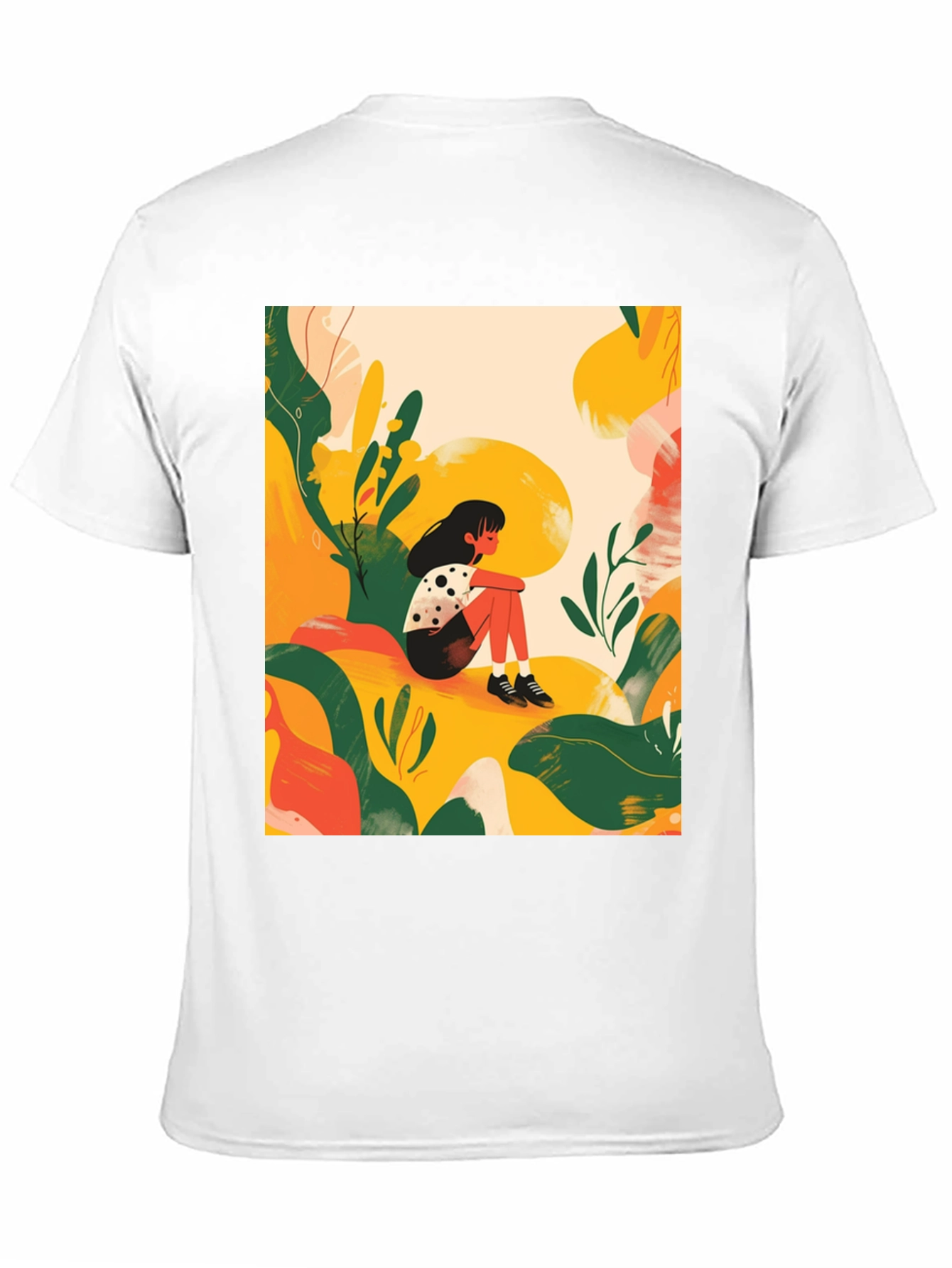 Abstract Girl Black T-Shirt - Stylish Graphic Tee