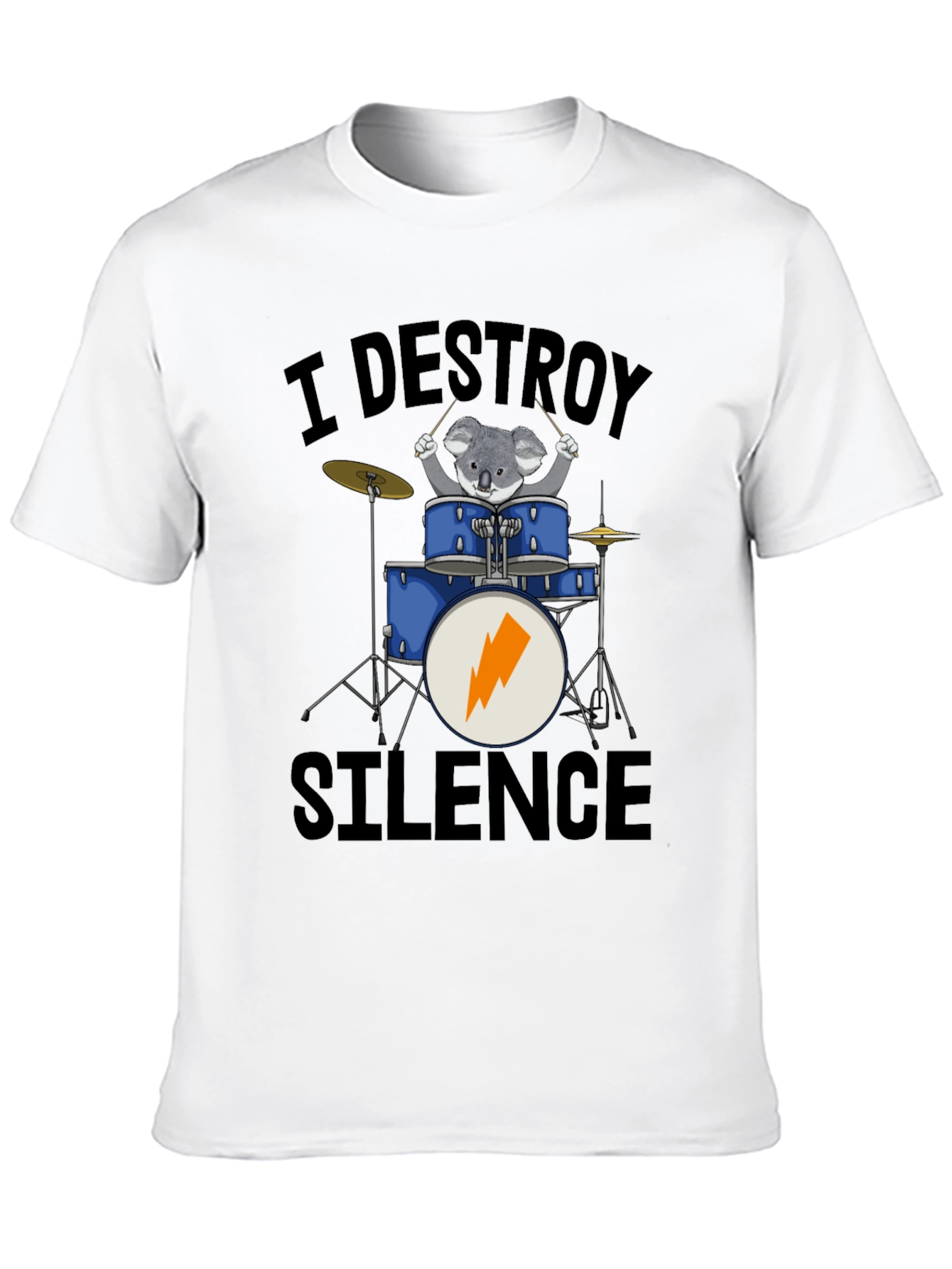 I Destroy Silence Koala Drummer T-Shirt