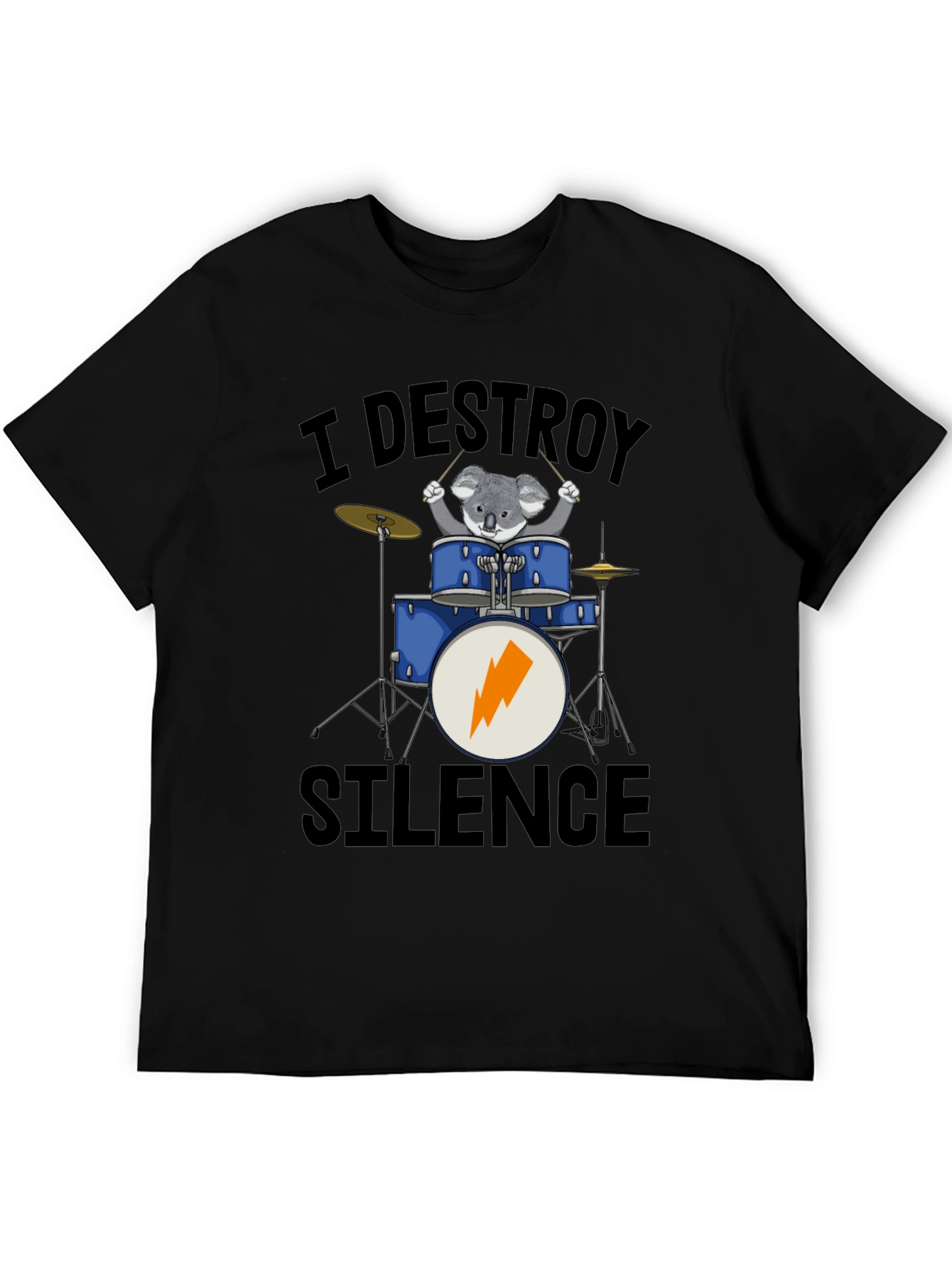 I Destroy Silence Koala Drummer T-Shirt