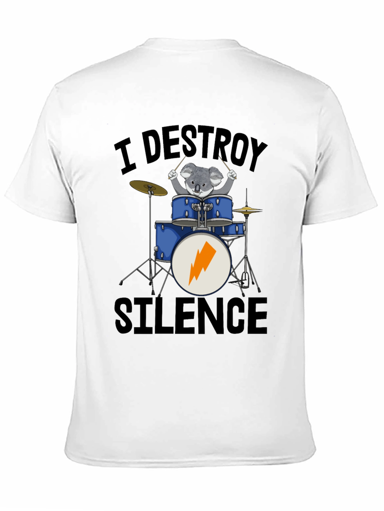 I Destroy Silence Koala Drummer T-Shirt
