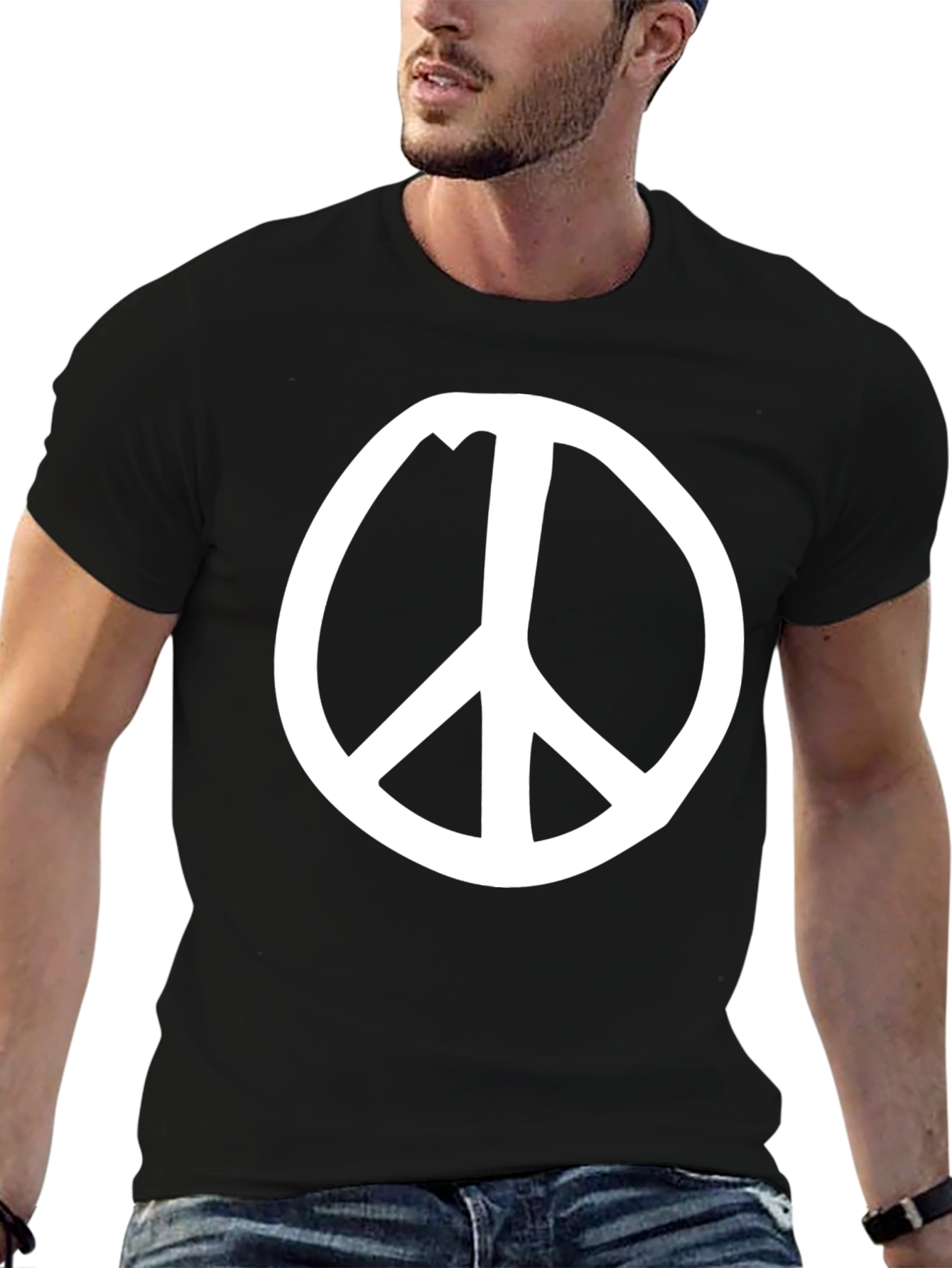 Peace Symbol T-Shirt - Classic Design Black