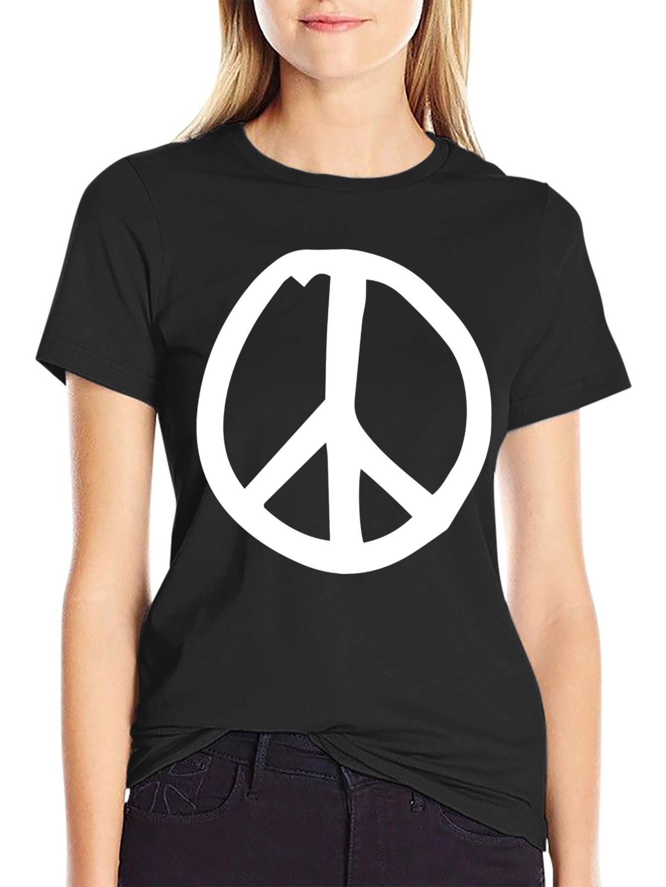 Peace Symbol T-Shirt - Classic Design Black