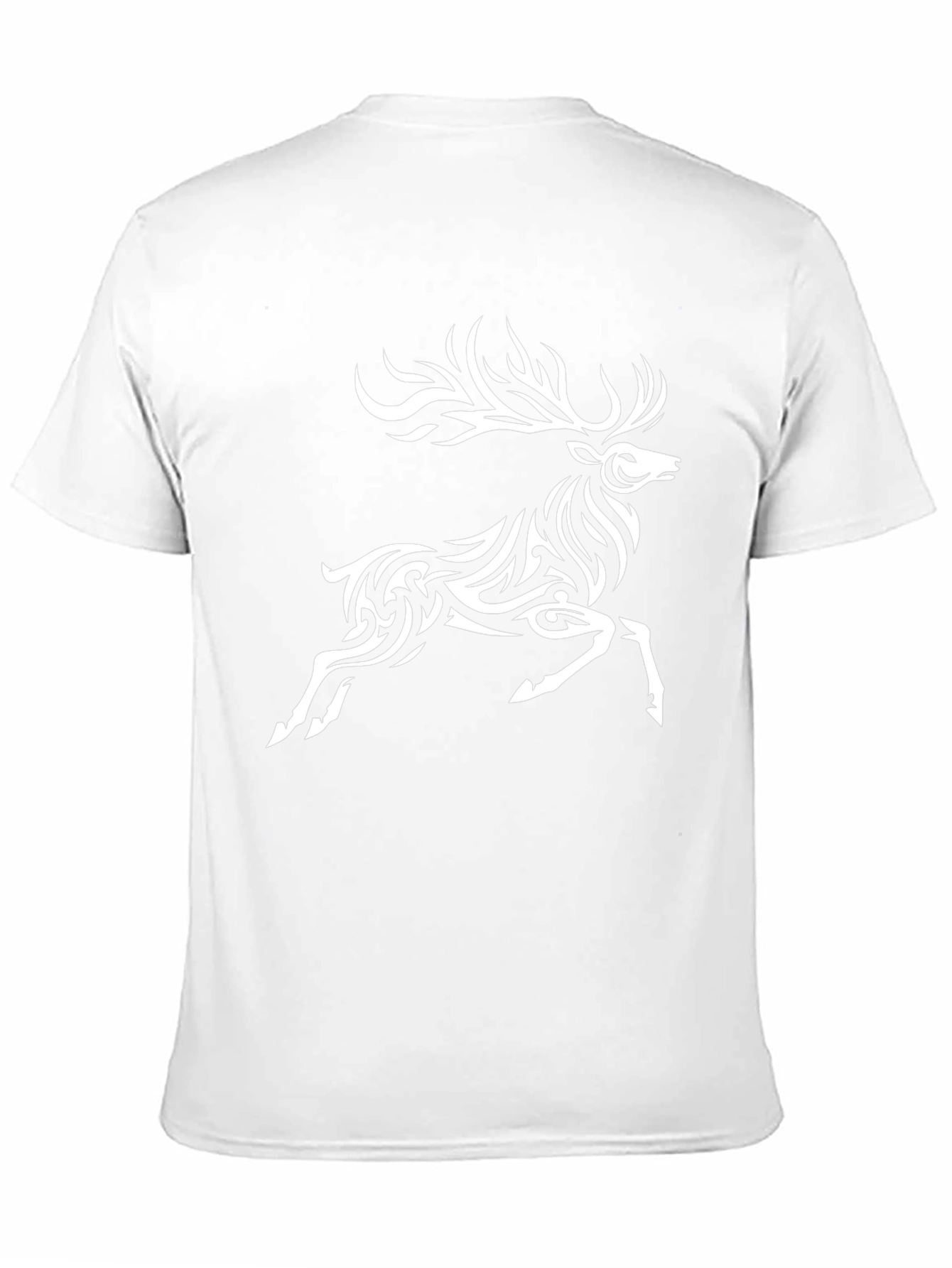 Tribal Deer Graphic Black T-Shirt