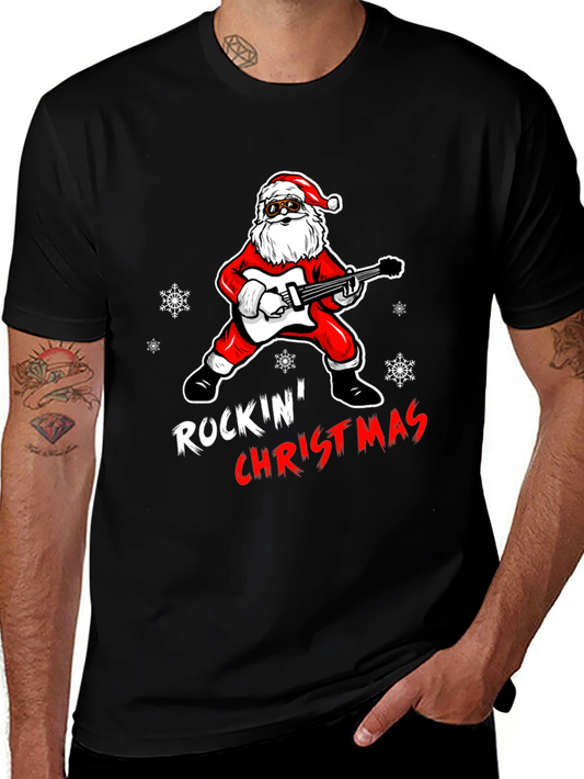 Rockin Christmas Santa T-Shirt