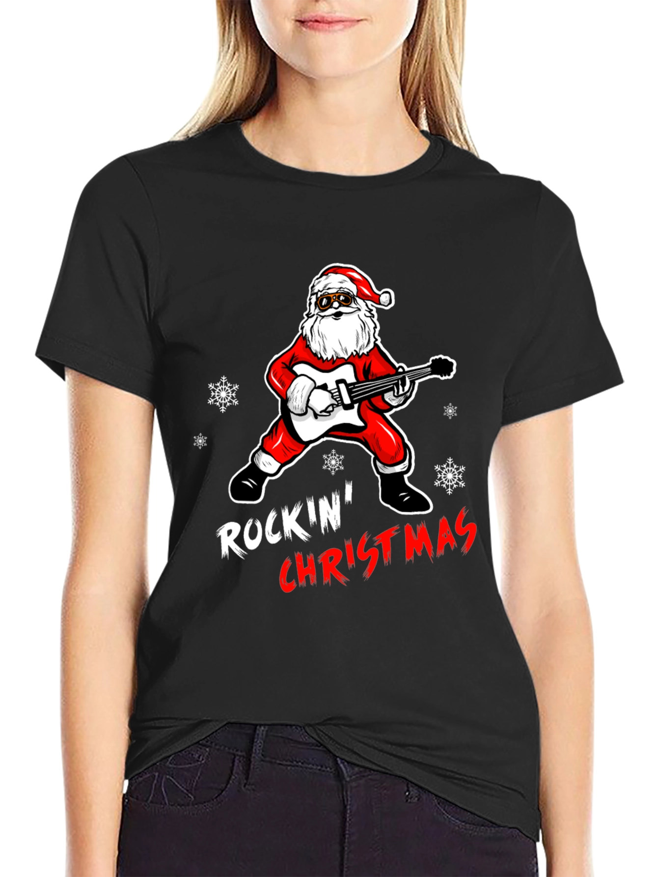 Rockin Christmas Santa T-Shirt