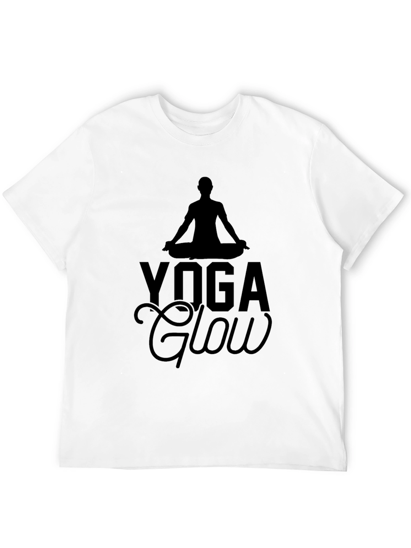 Yoga Glow Black T-Shirt Meditation Tee