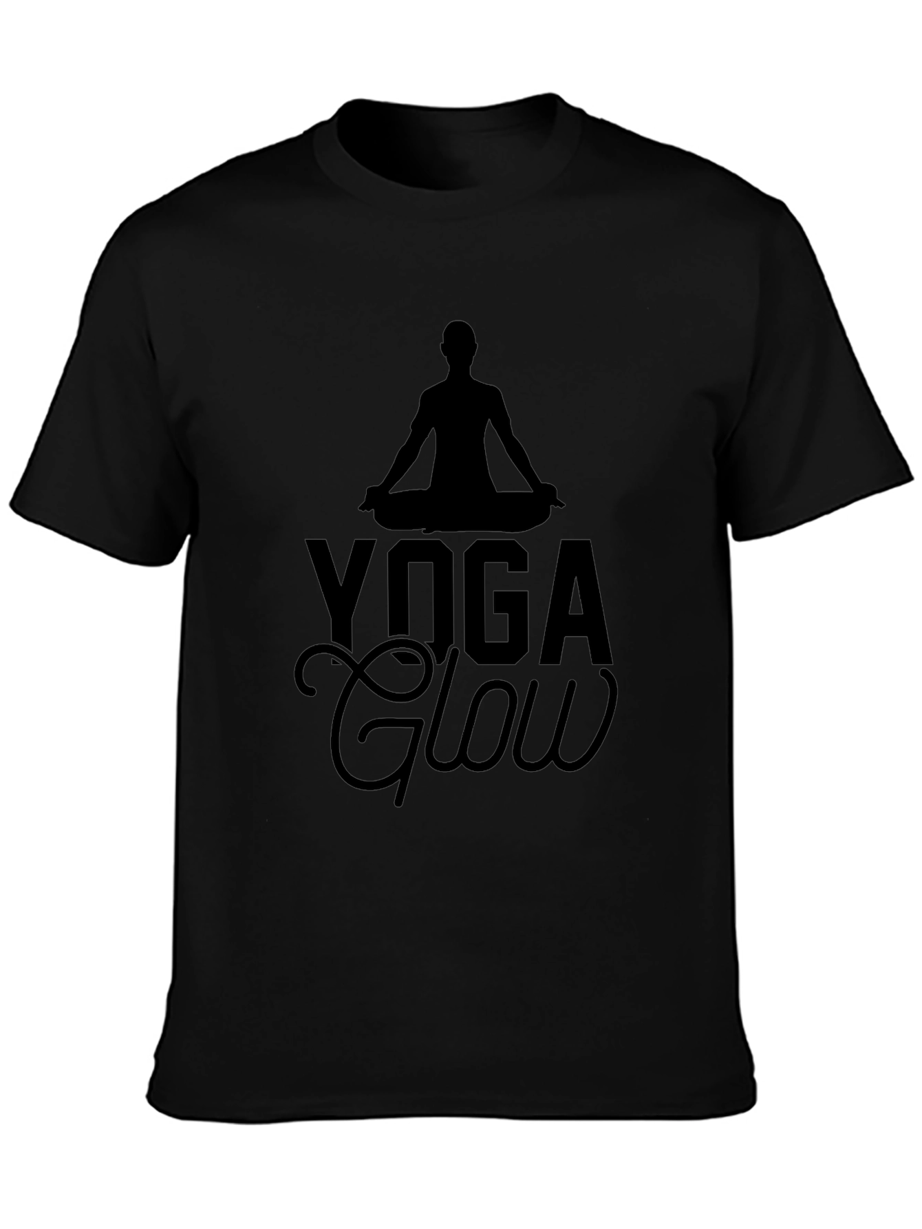 Yoga Glow Black T-Shirt Meditation Tee