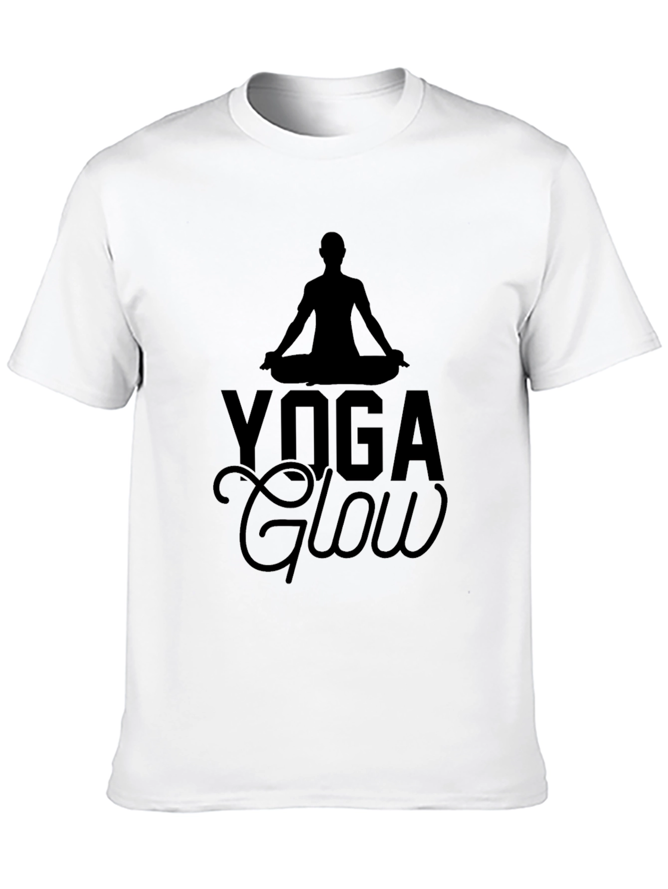 Yoga Glow Black T-Shirt Meditation Tee