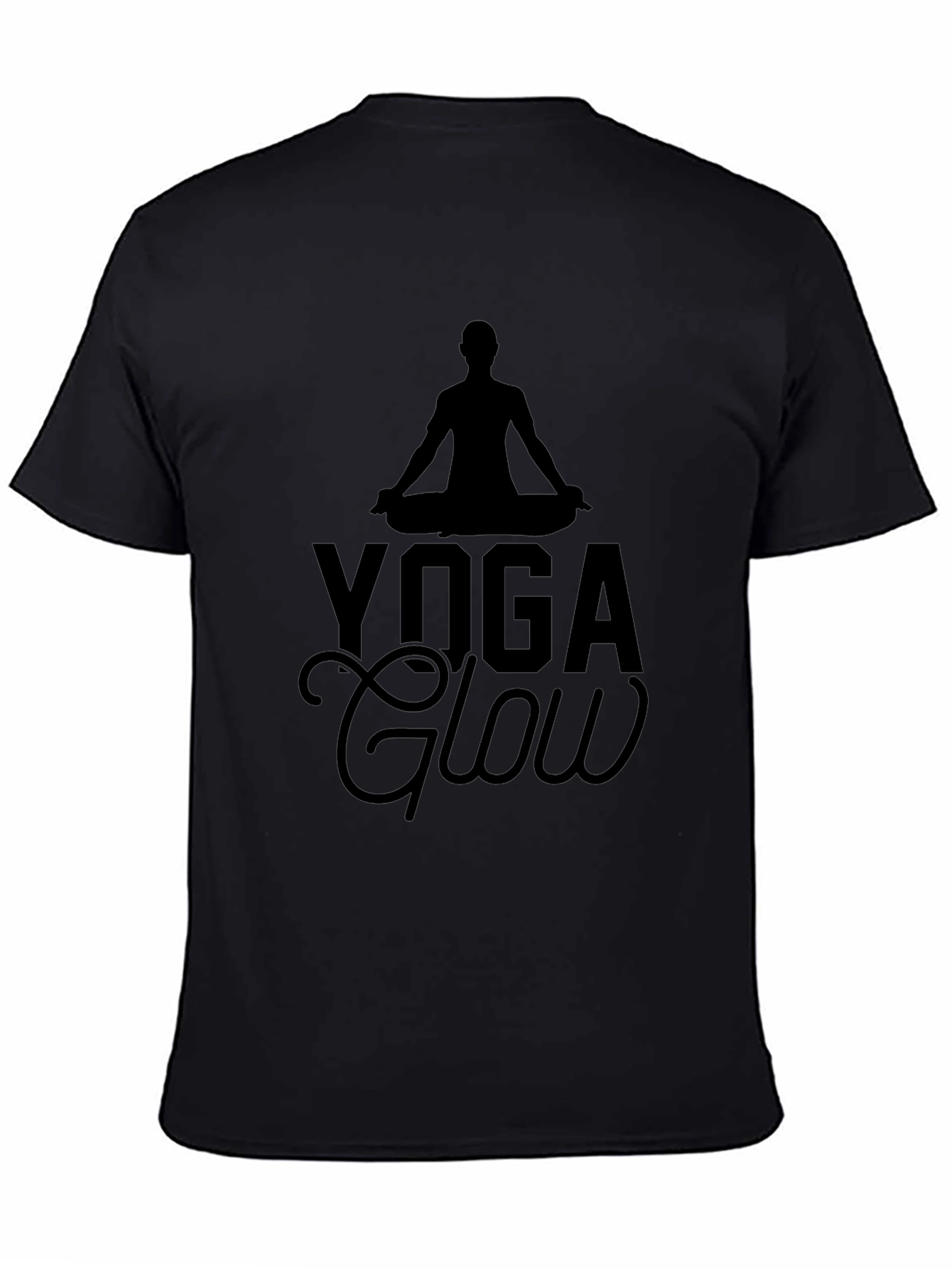 Yoga Glow Black T-Shirt Meditation Tee