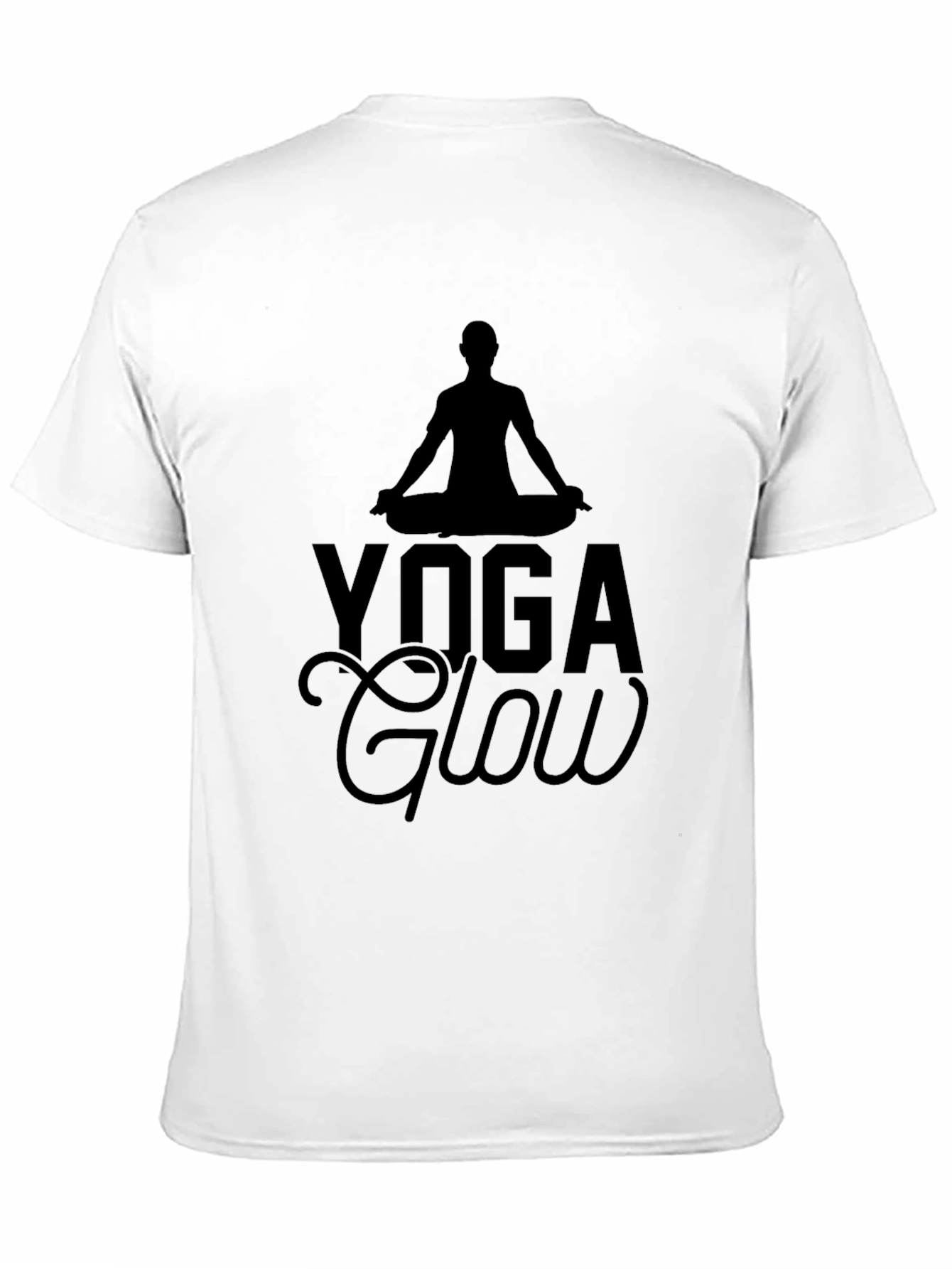 Yoga Glow Black T-Shirt Meditation Tee