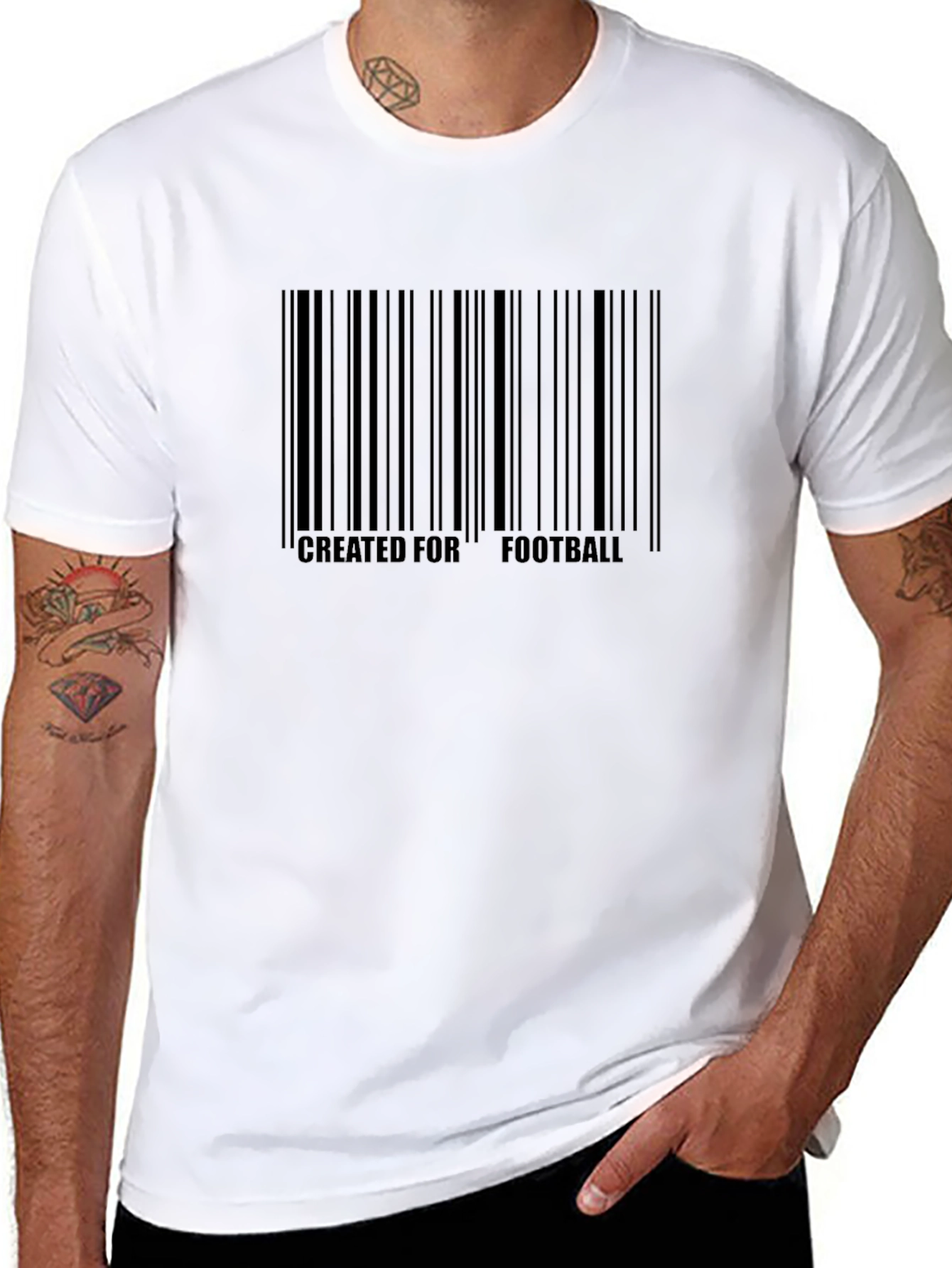 Football Barcode T-Shirt - Created For Football