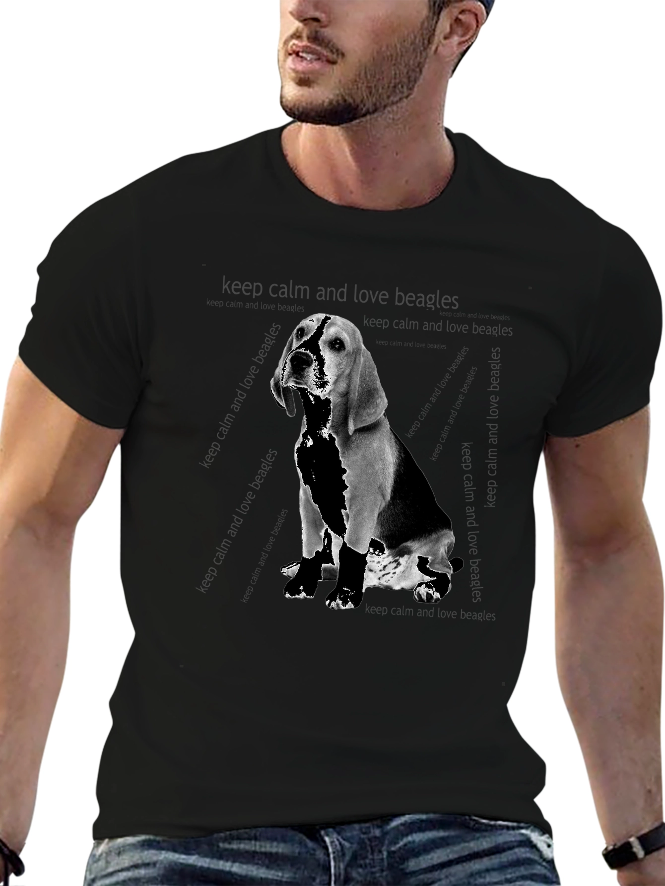 Beagle Dog Graphic Print T-Shirt