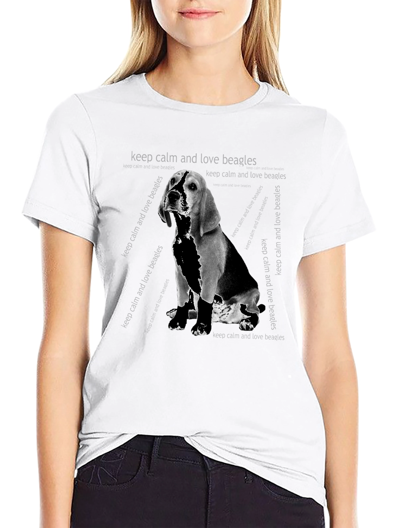 Beagle Dog Graphic Print T-Shirt
