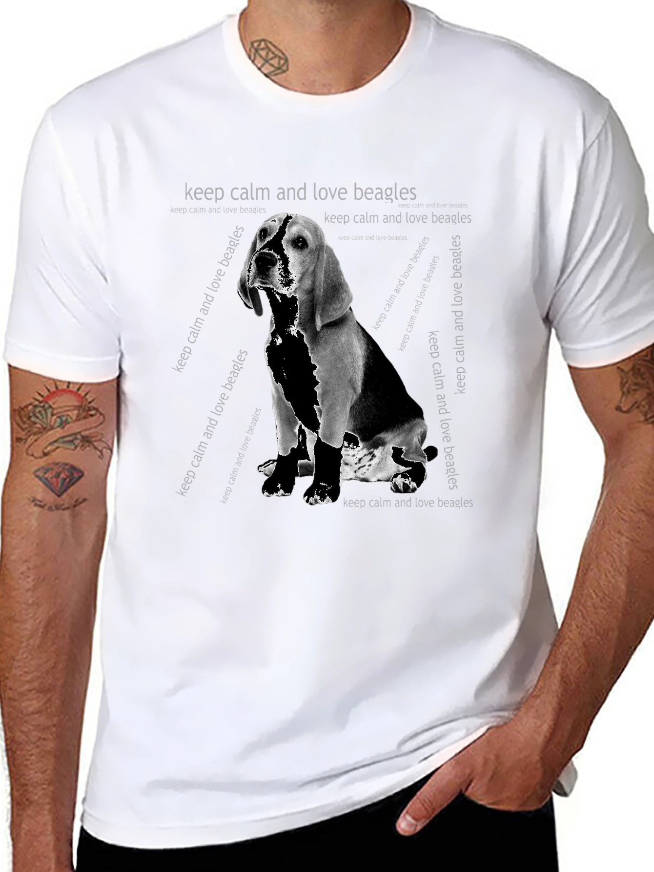 Beagle Dog Graphic Print T-Shirt