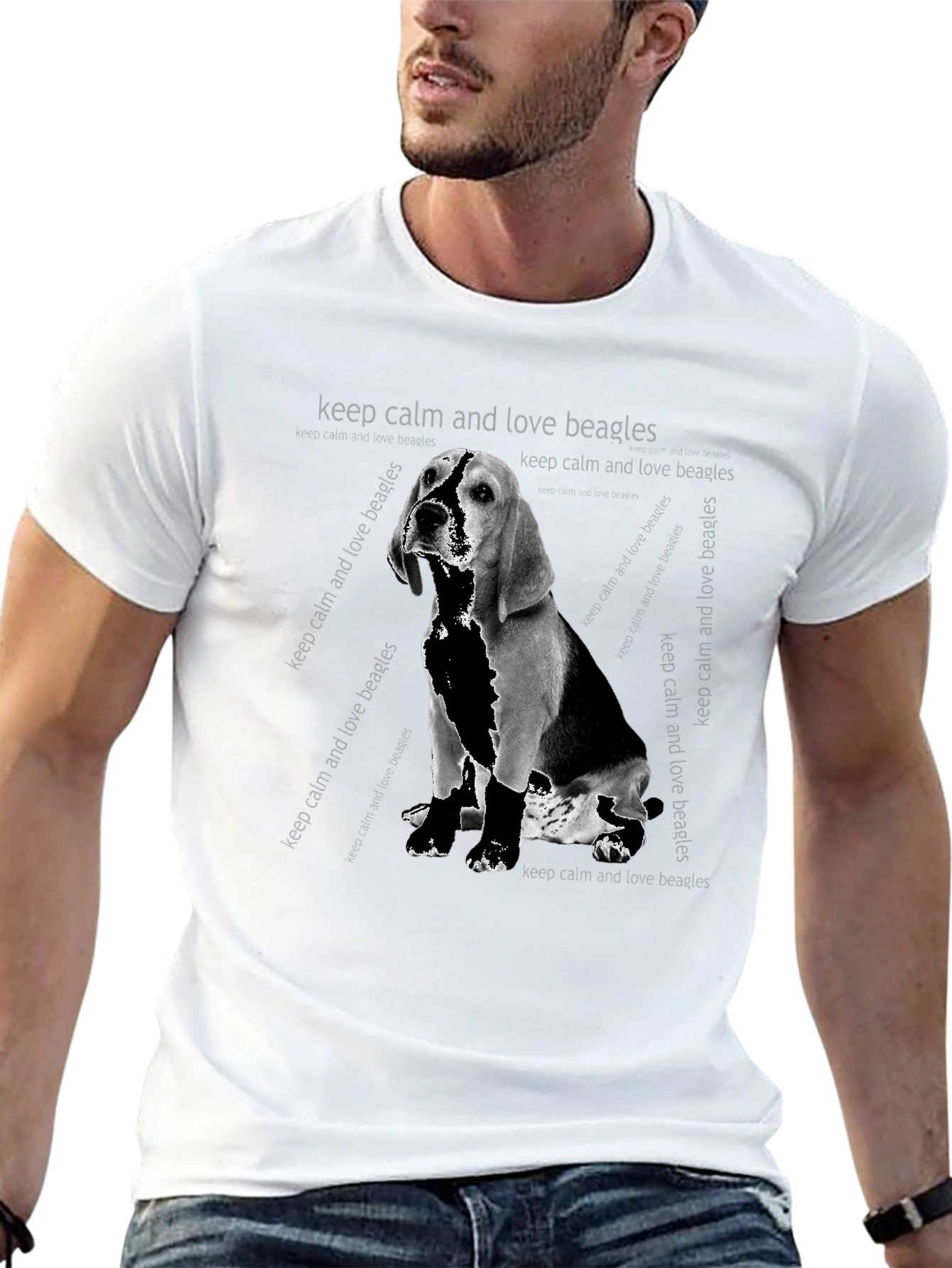 Beagle Dog Graphic Print T-Shirt