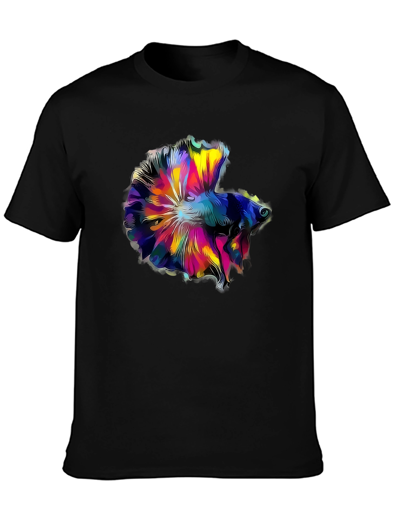 Betta Fish Graphic Tee - Mens Black T-Shirt