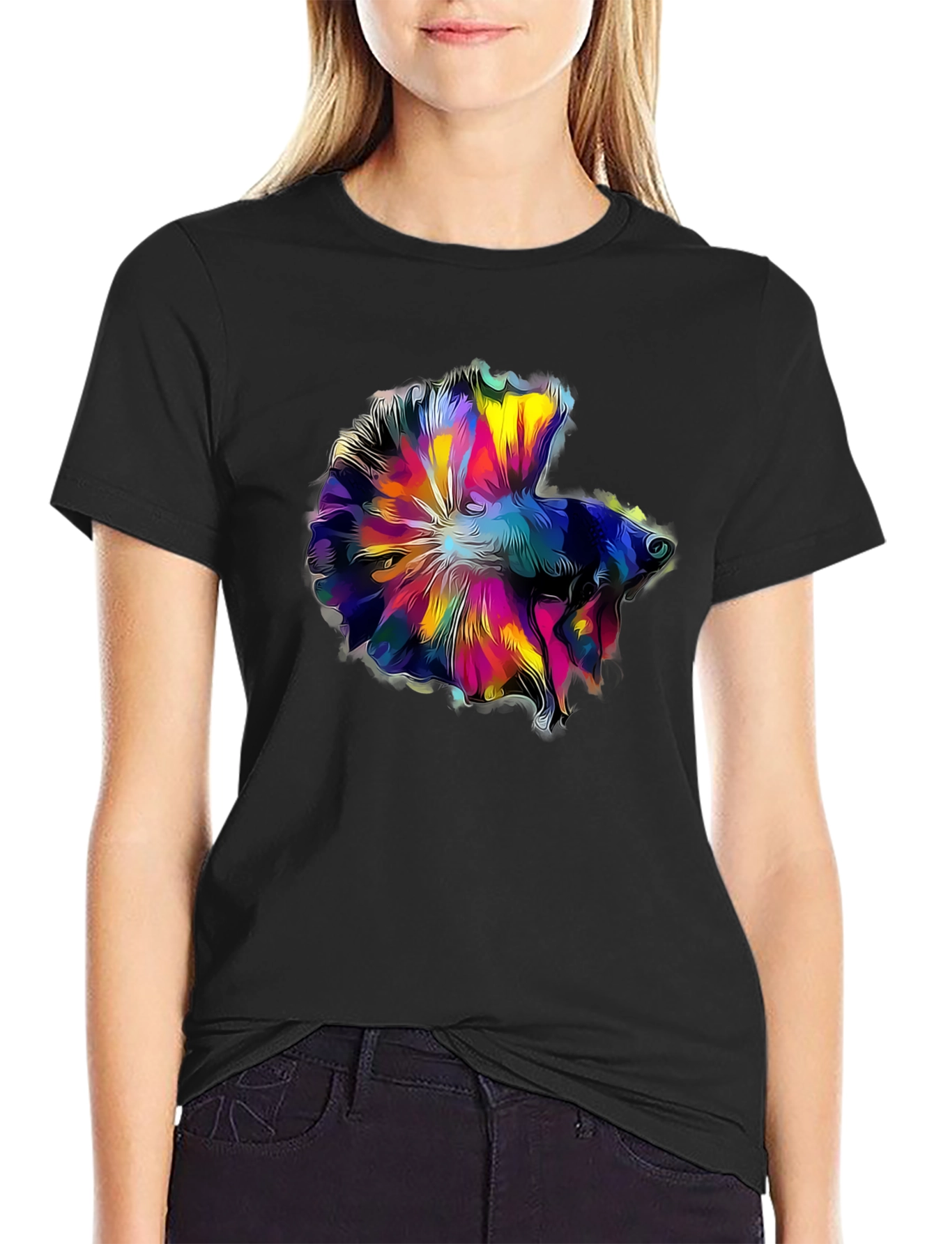 Betta Fish Graphic Tee - Mens Black T-Shirt